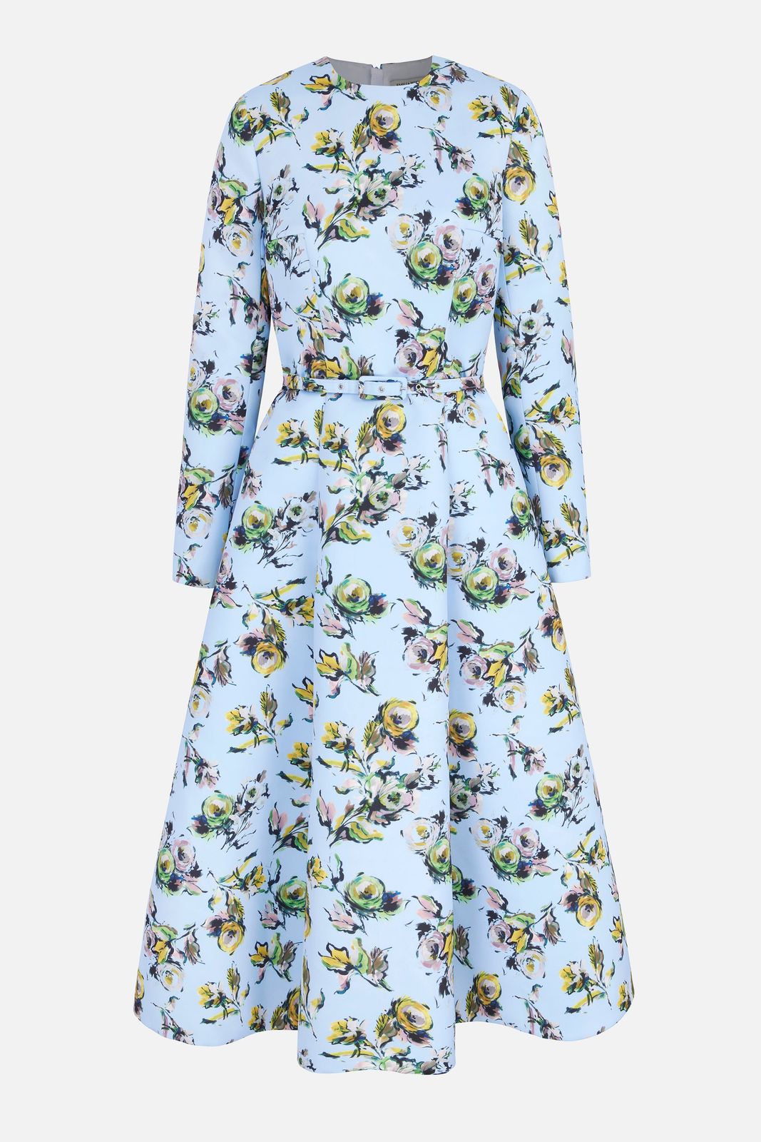 Capucine Dress In Yellow & Green Floral Print Genzianella