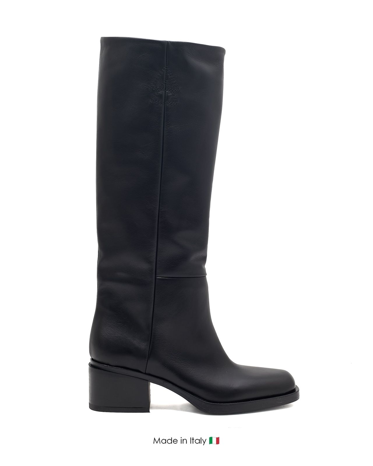 E4412 Black Boot Leather