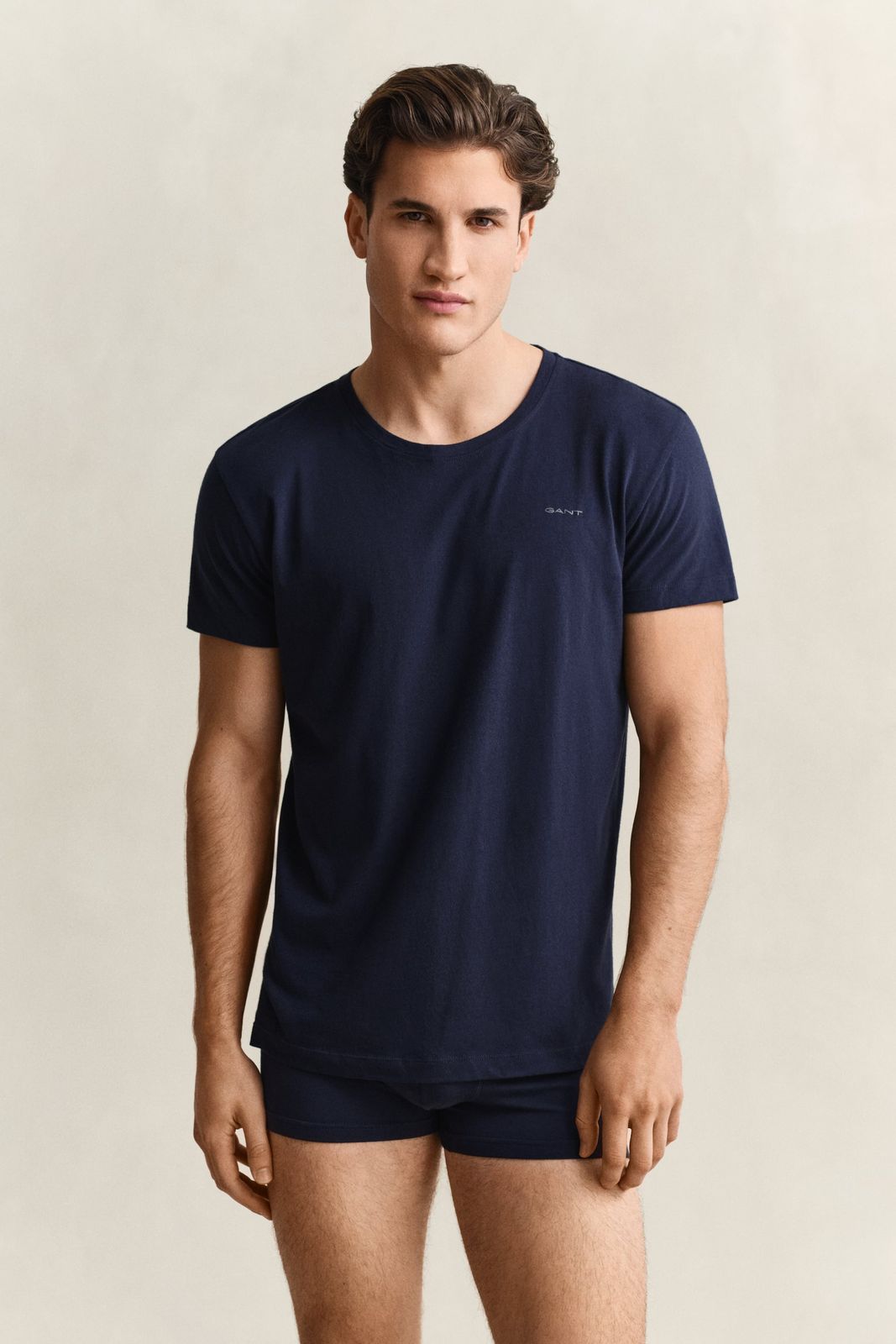2-Pack Crew Neck T-Shirts - BLACK