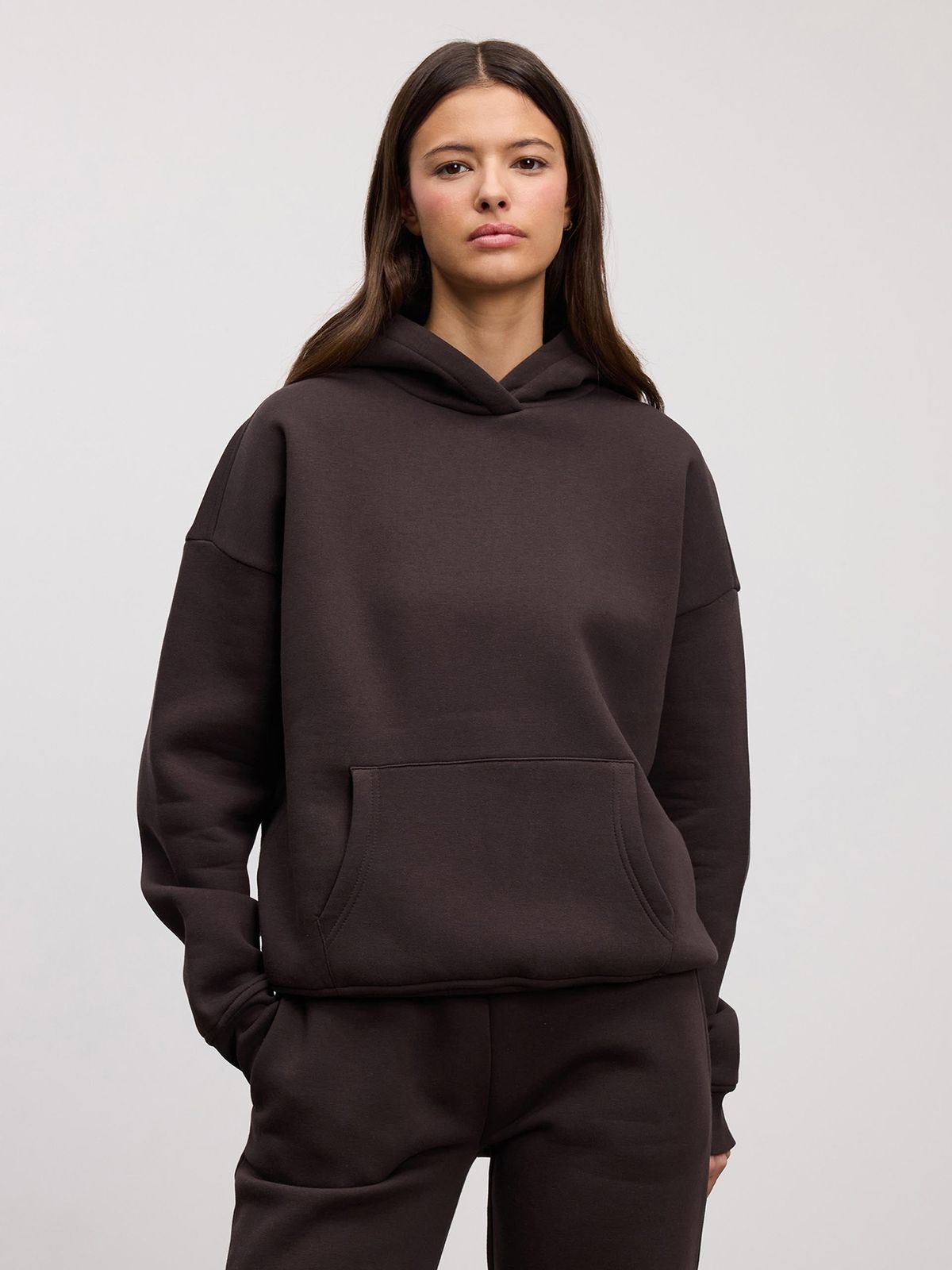 Womens Neoprene Hoodie in Brown