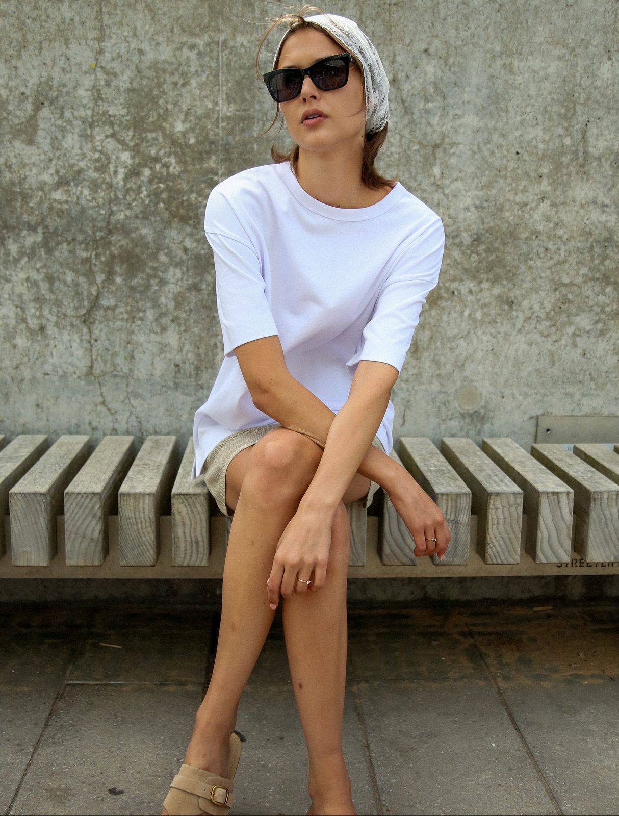 Classic Cotton Oversized T-Shirt in White