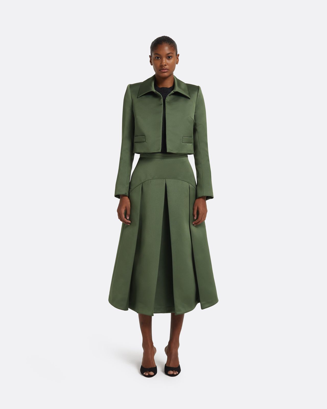 Archie Skirt in Moss Green