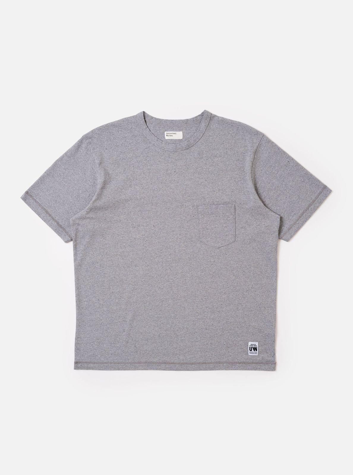 Grey Marl Recycled/Bio Jersey Core Pocket Tee