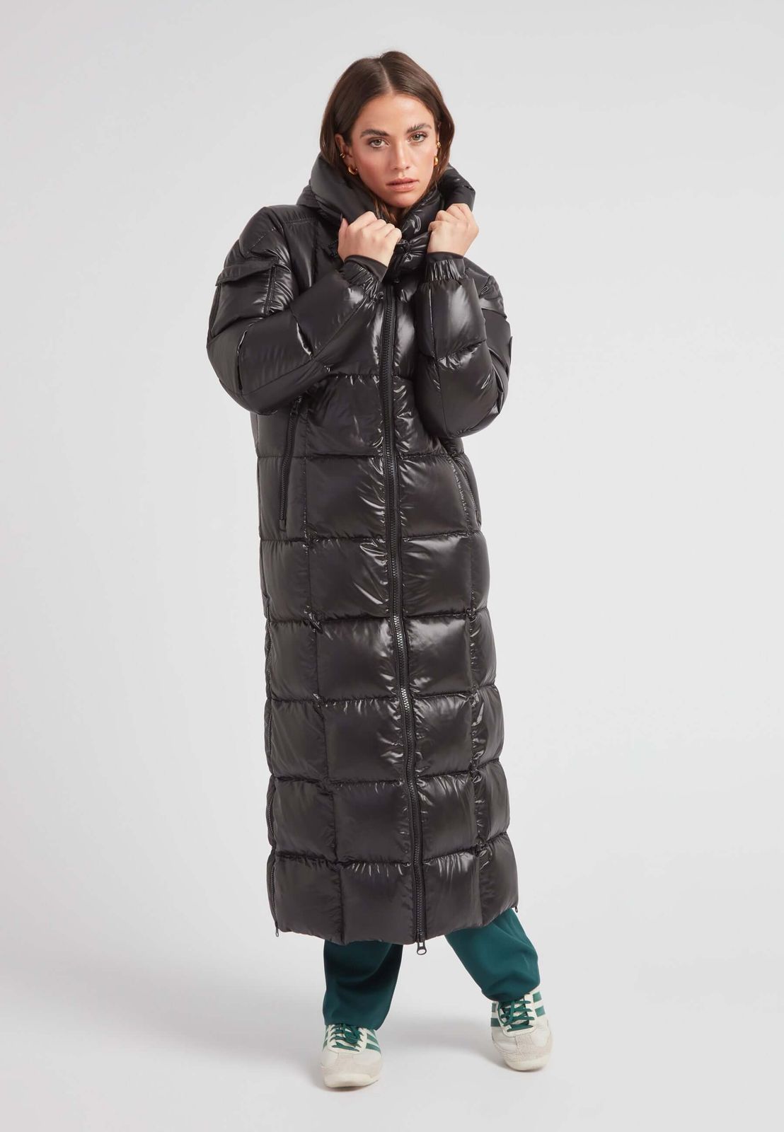 EZ Boxed Ultra Long Down Puffer Coat Lux Black