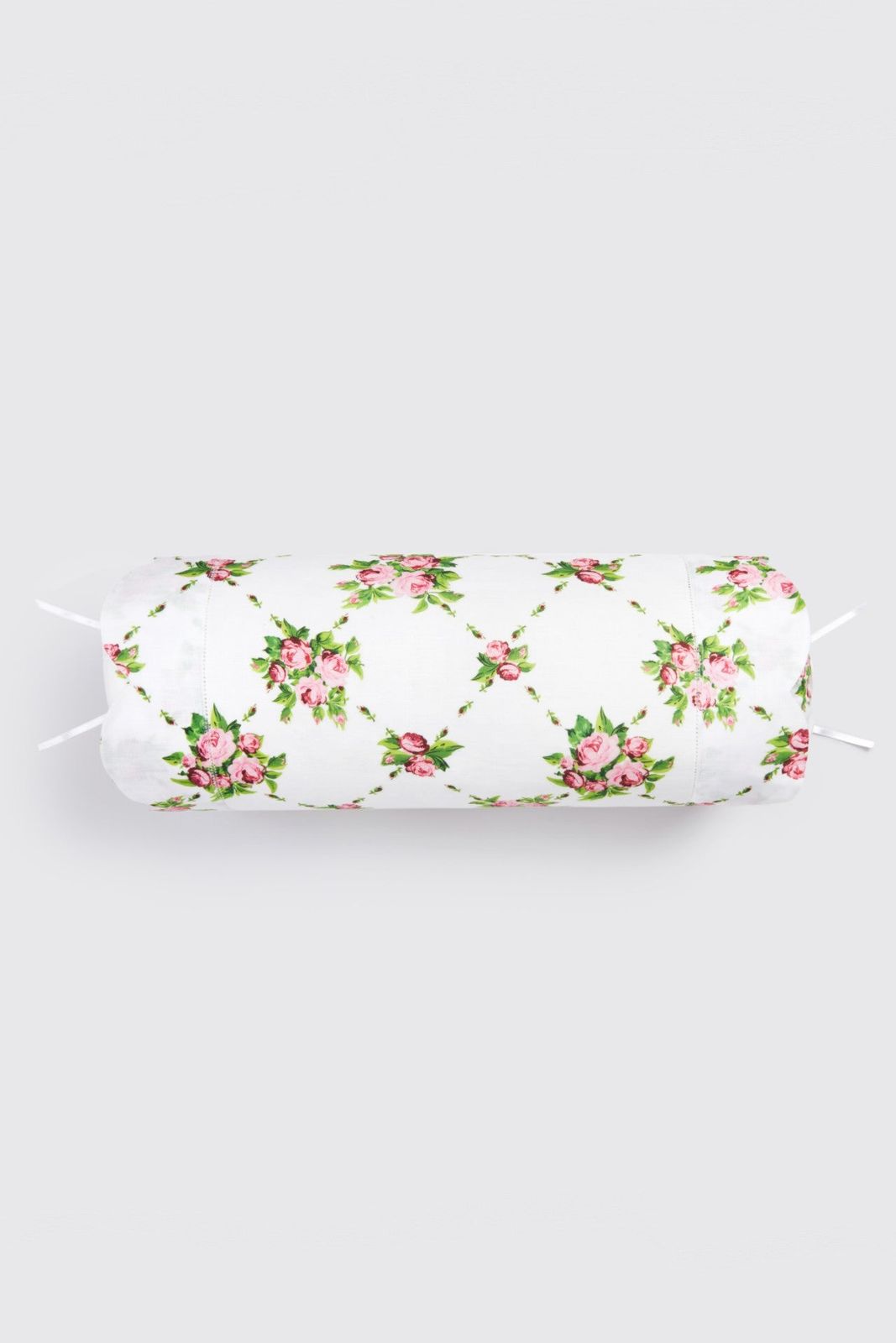 Roma Ajour Bolster in Pink Roses Print