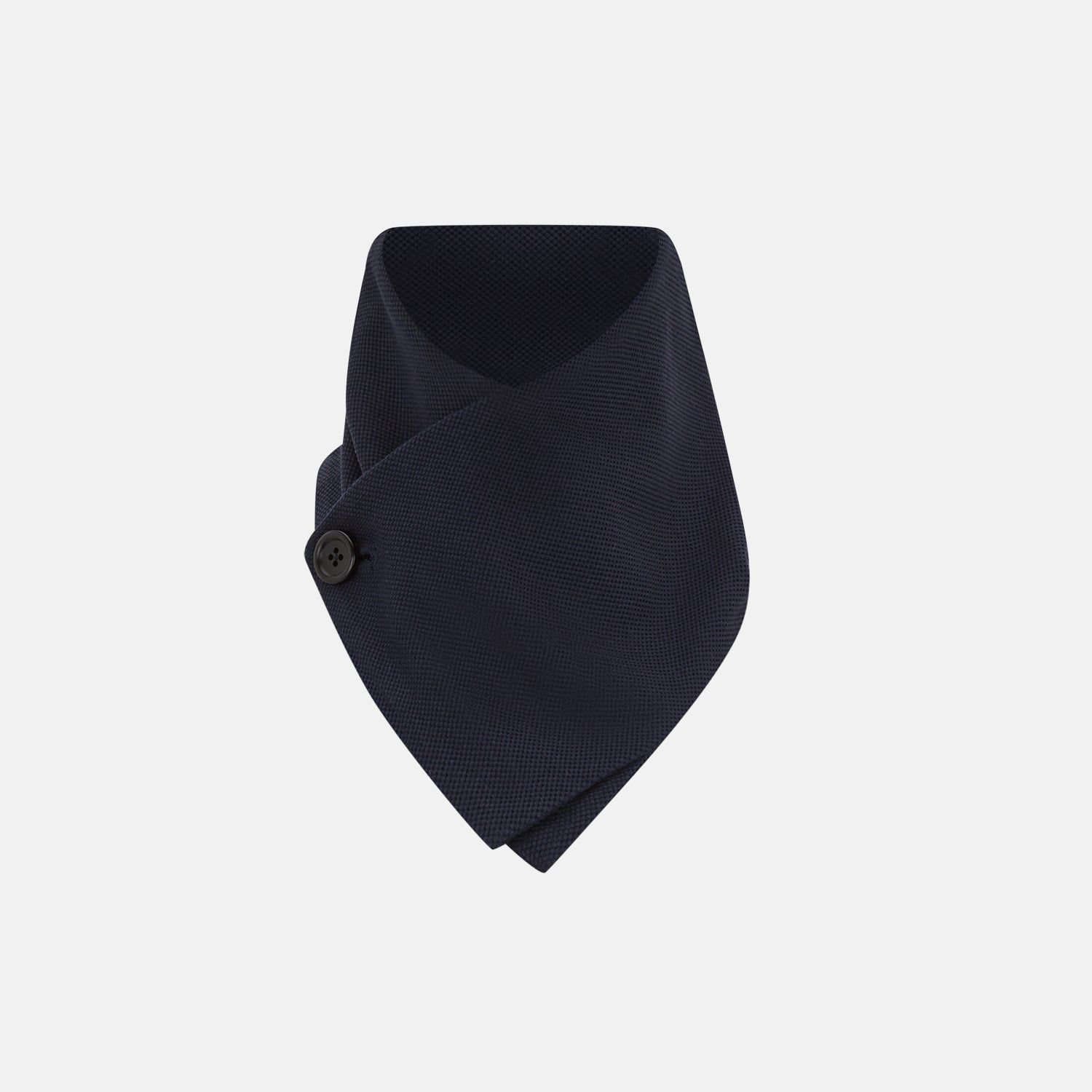 Navy Silk and Cotton Neck Warmer