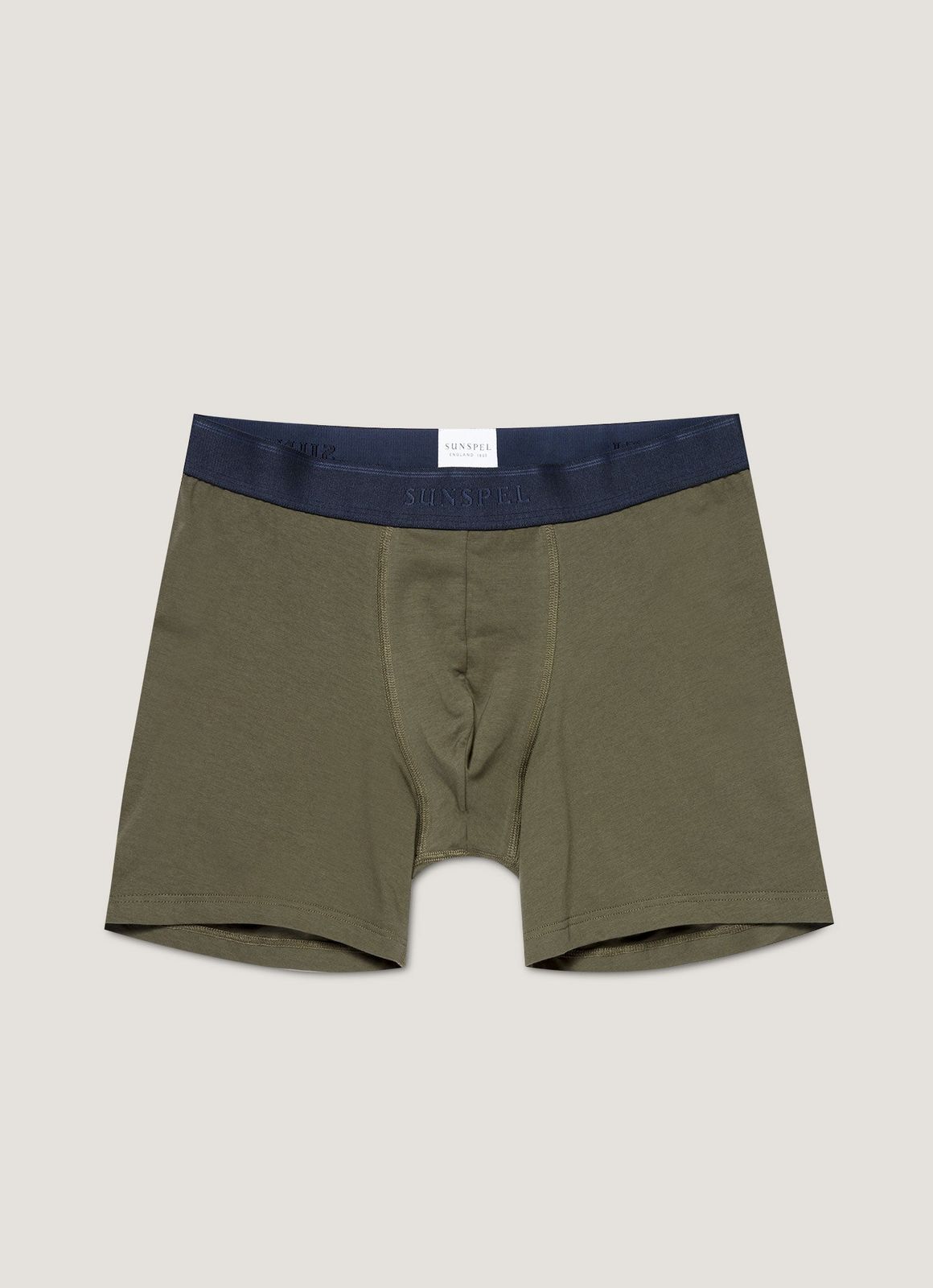 Men's Stretch Cotton Boxer Briefs in Khaki