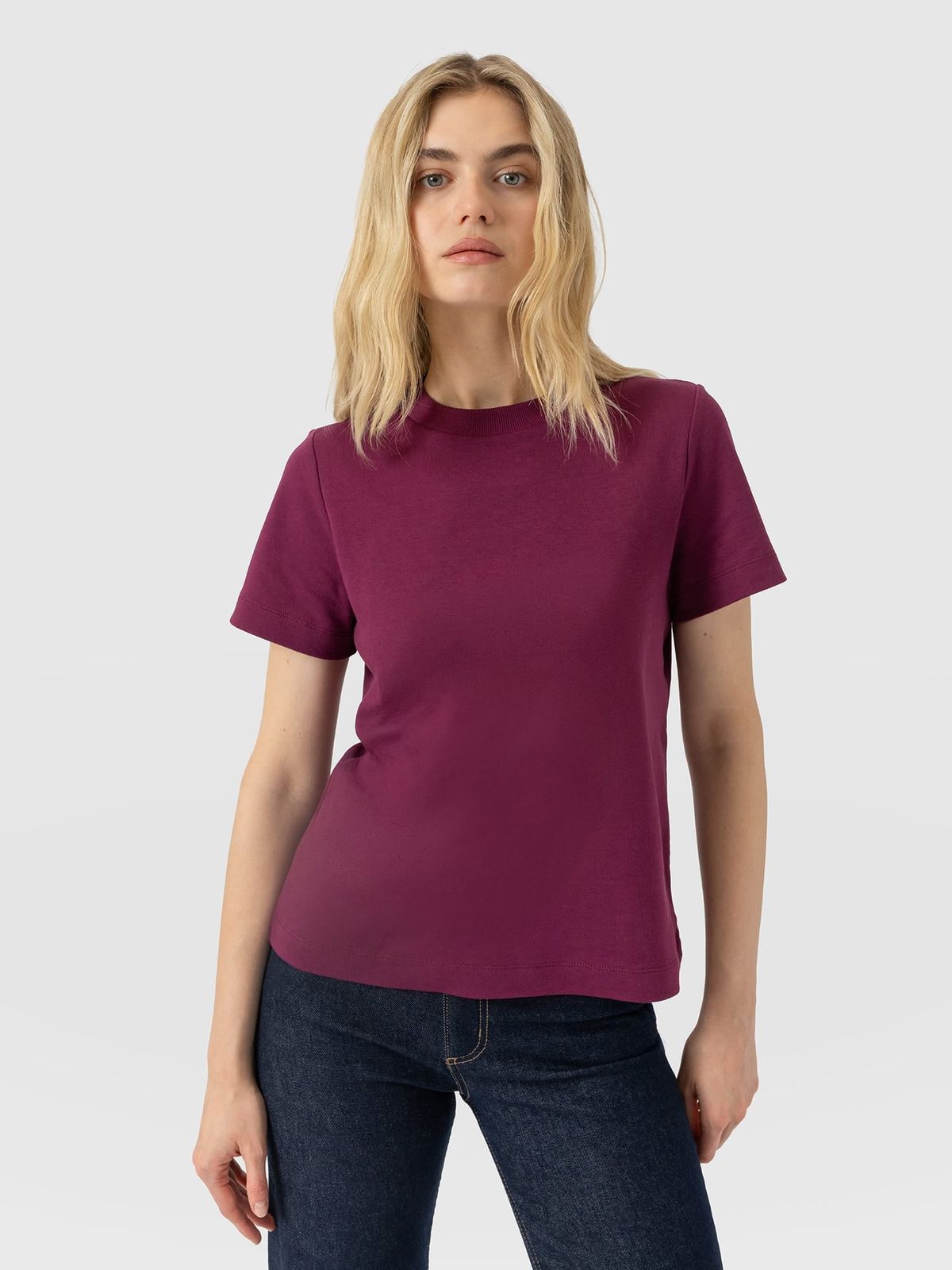 Chelsea Crew Neck Tee - Plum