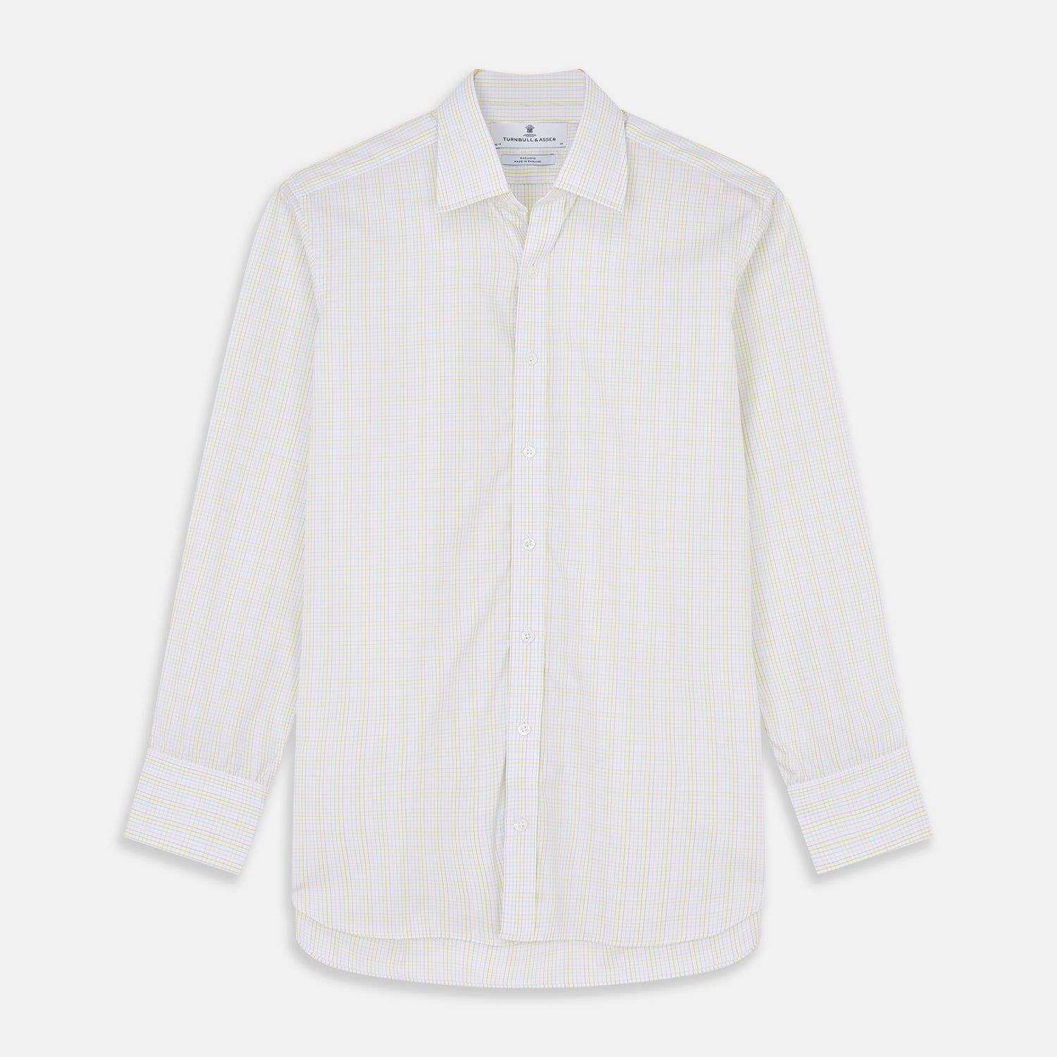 Yellow Multi Check Cotton Regular Fit Mayfair Shirt