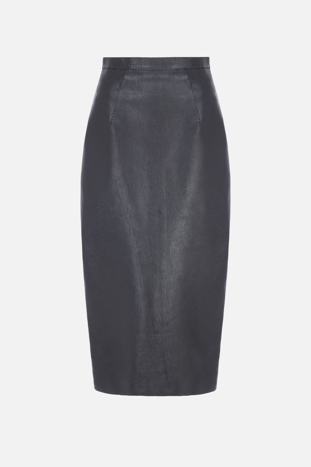 Mavis Skirt in Black Grain Leather