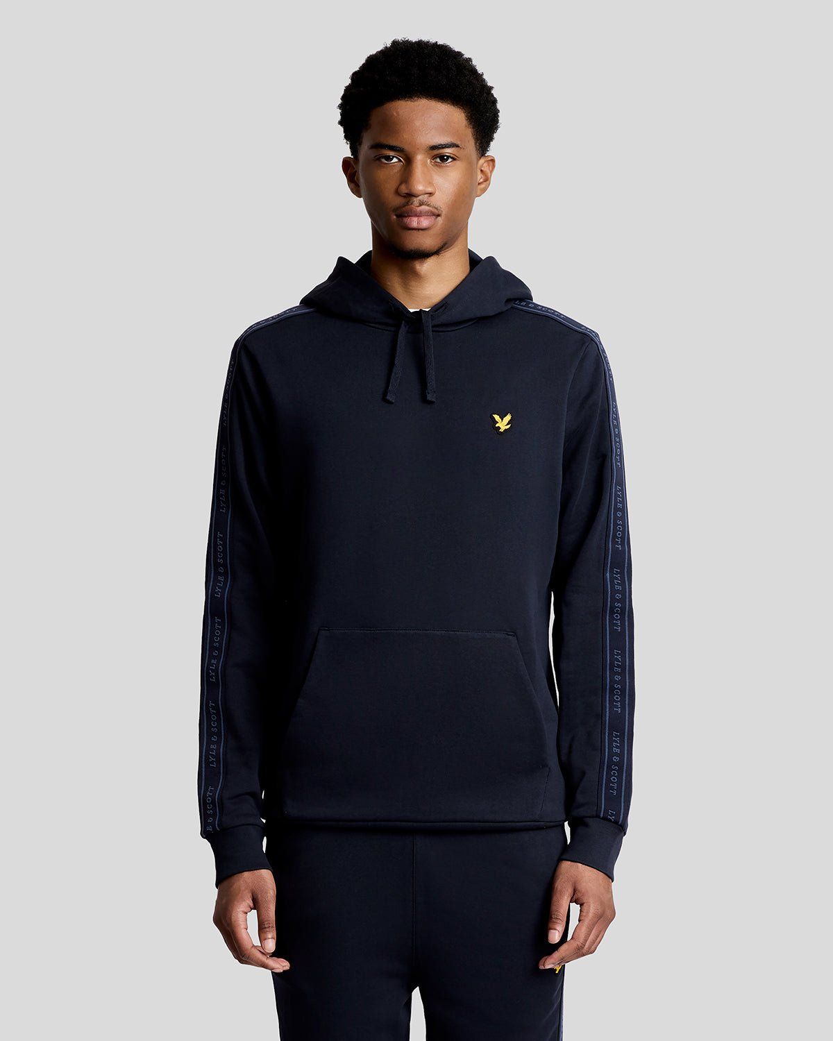 Sports Tape Cotton Blend Hoodie