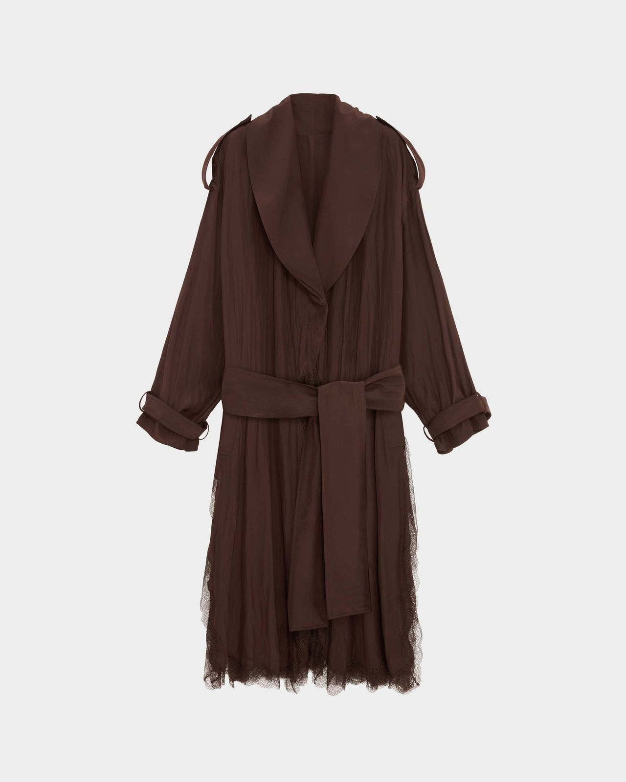 Tawny Coat in Satin
