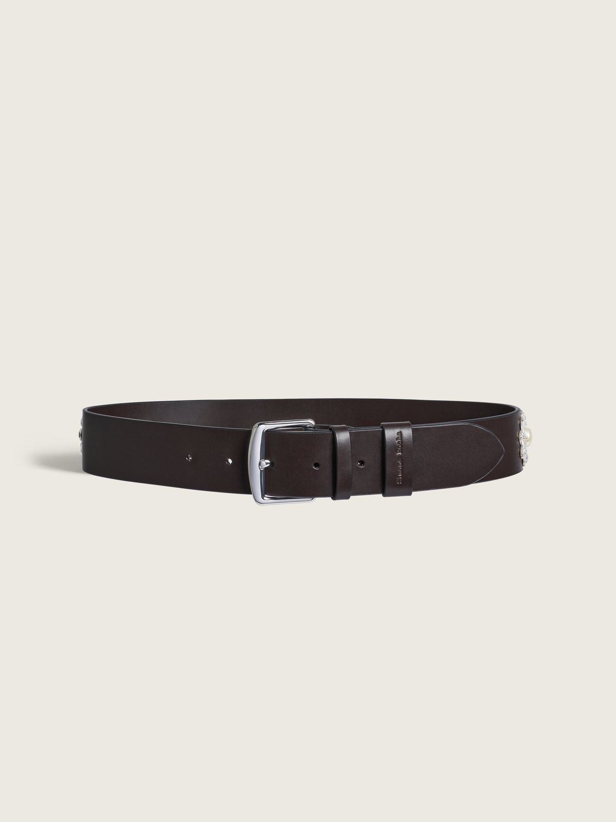 Embellished Leather Belt