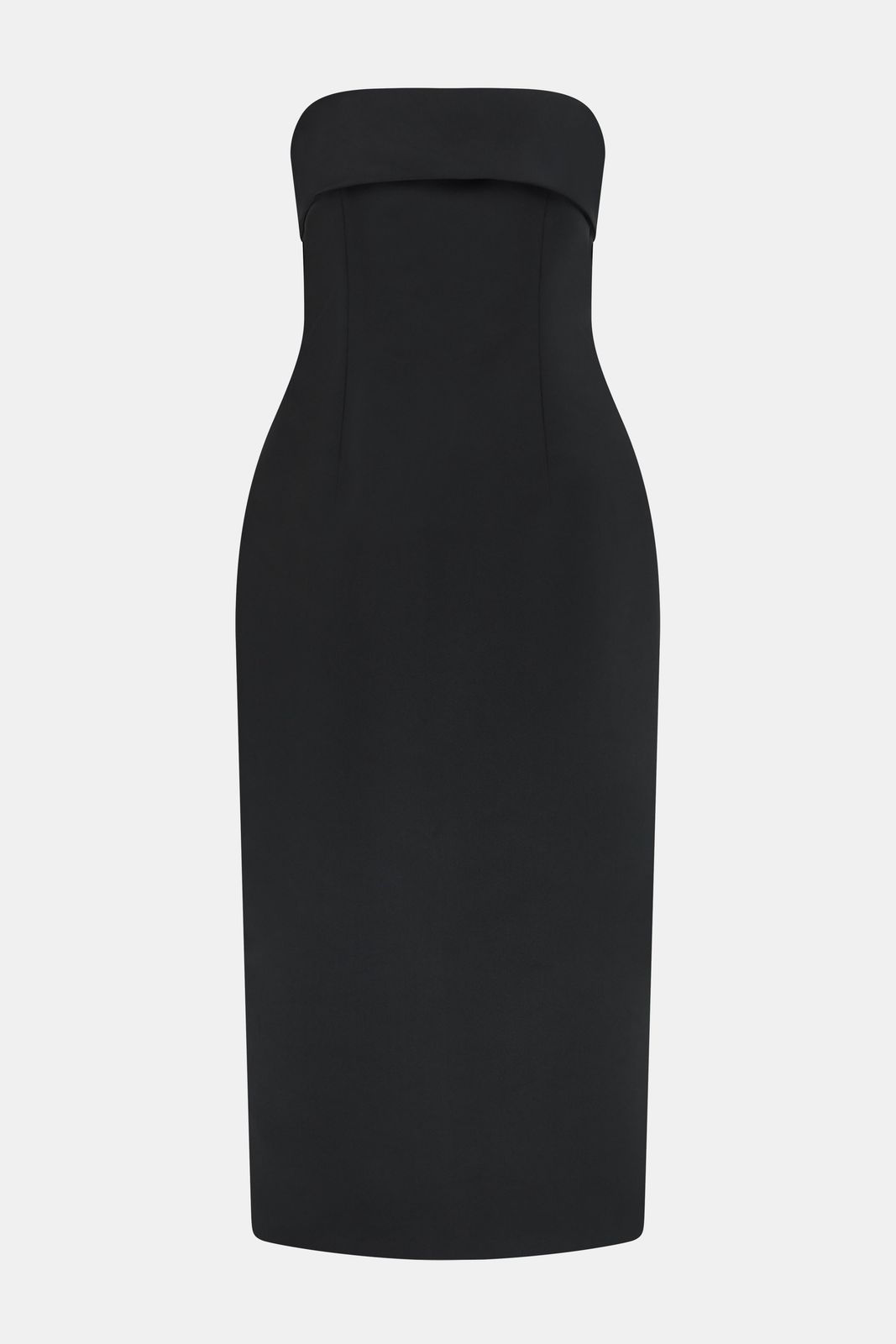 Keeley Dress in Black Duchess Satin