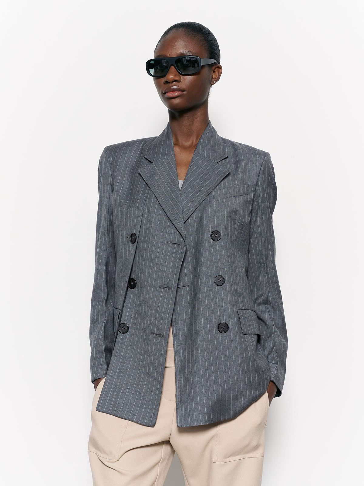 Mardot Jacket Grey and White