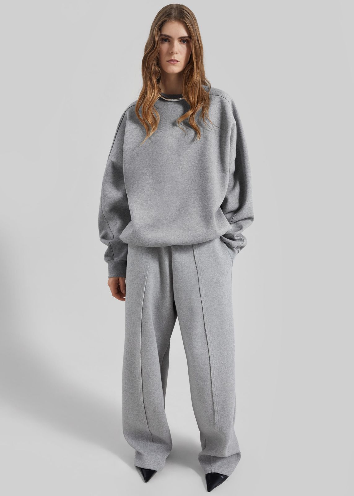 Lonay Balloon Sleeve Sweatshirt - Grey