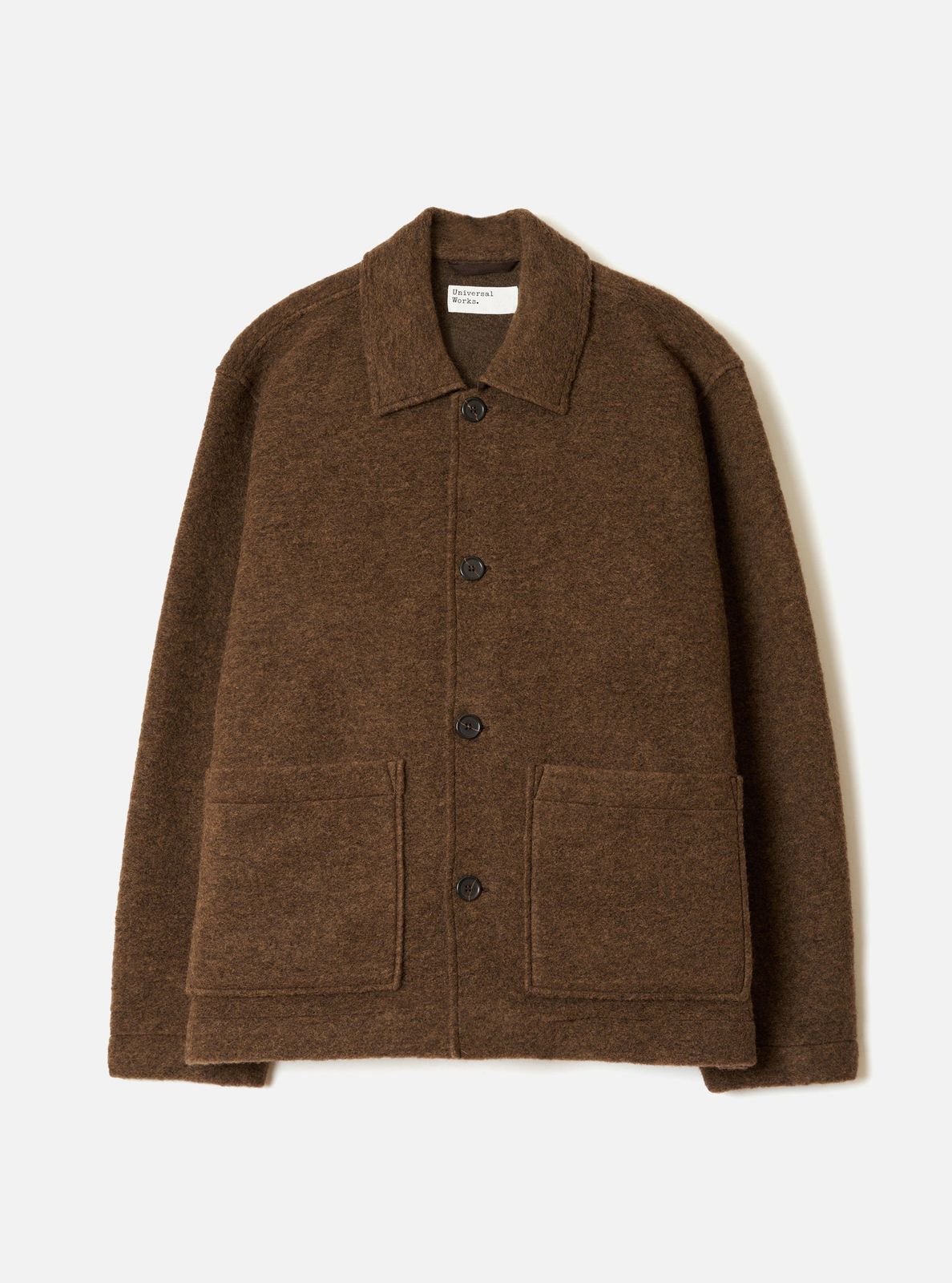 Brown Marl Wool Fleece Rams Jacket