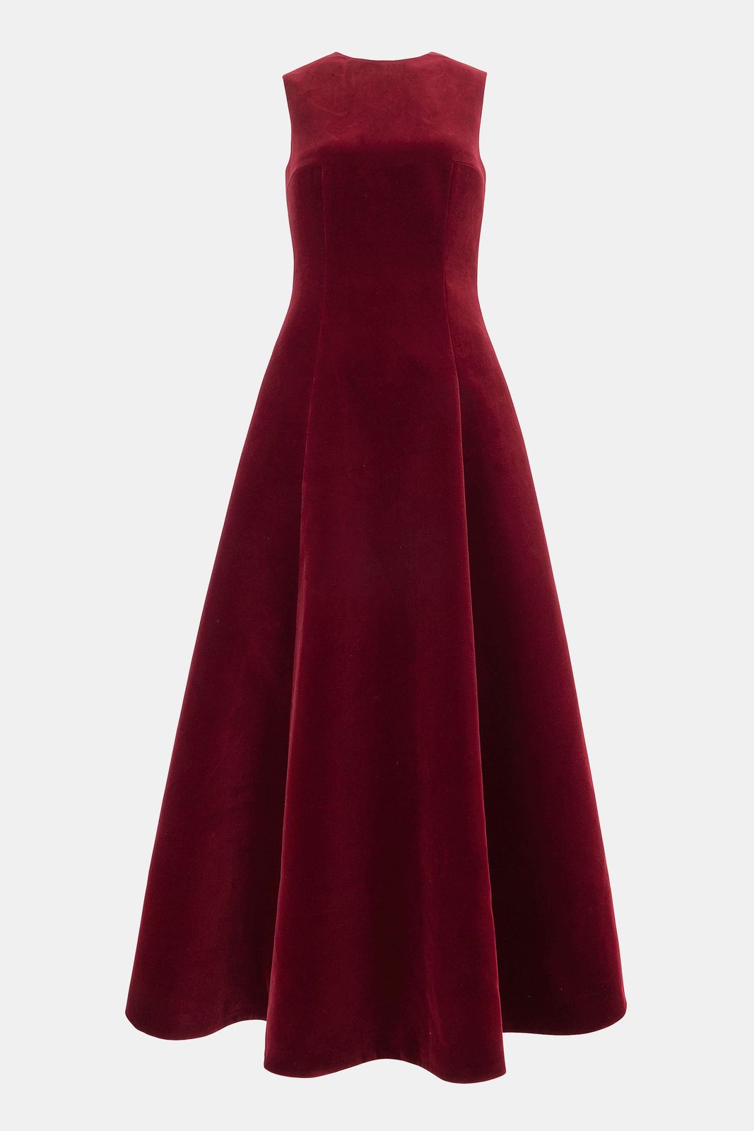 Nodin Dress In Burgundy Wind Velvet