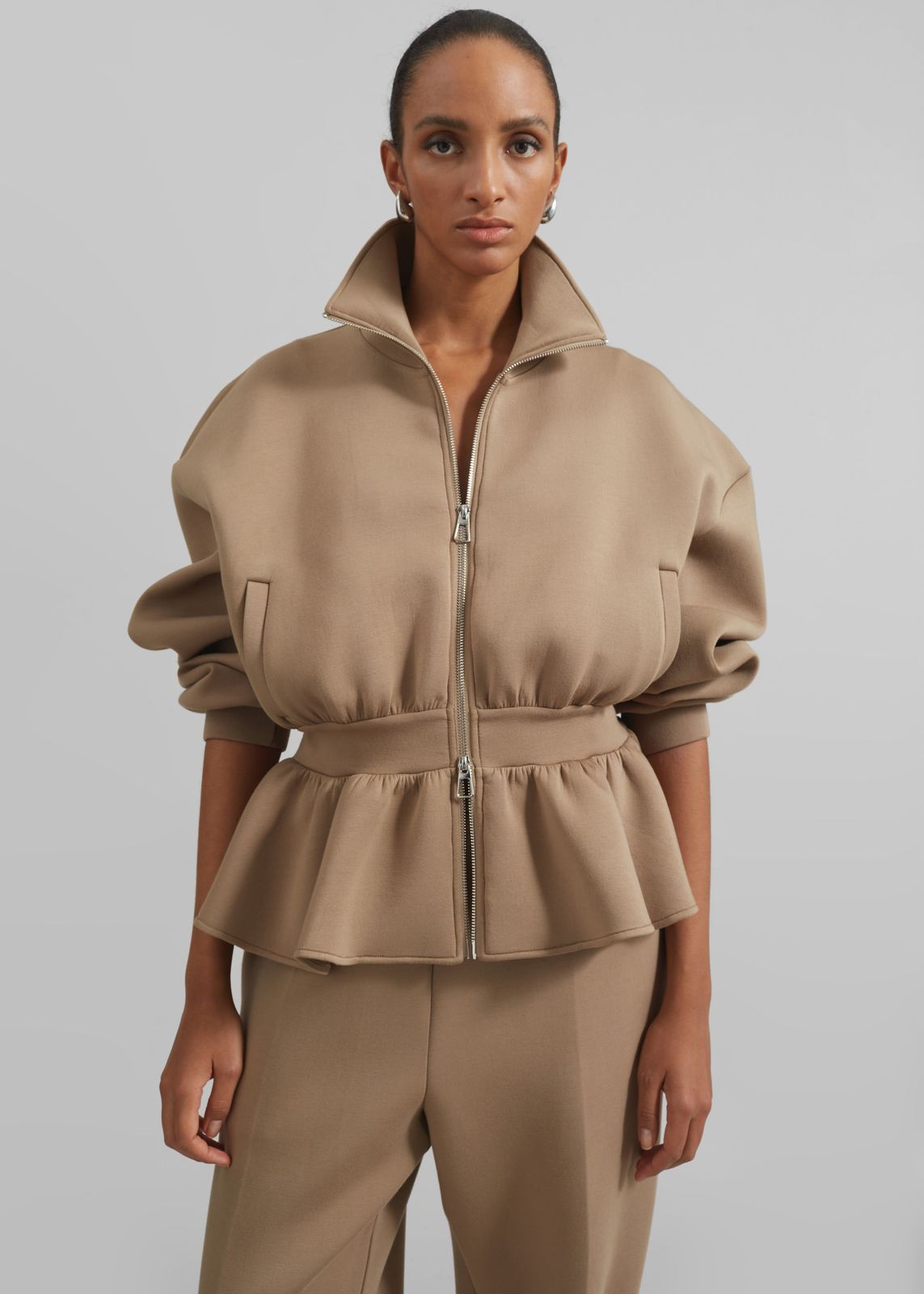 Sorelle Peplum Jacket - Camel