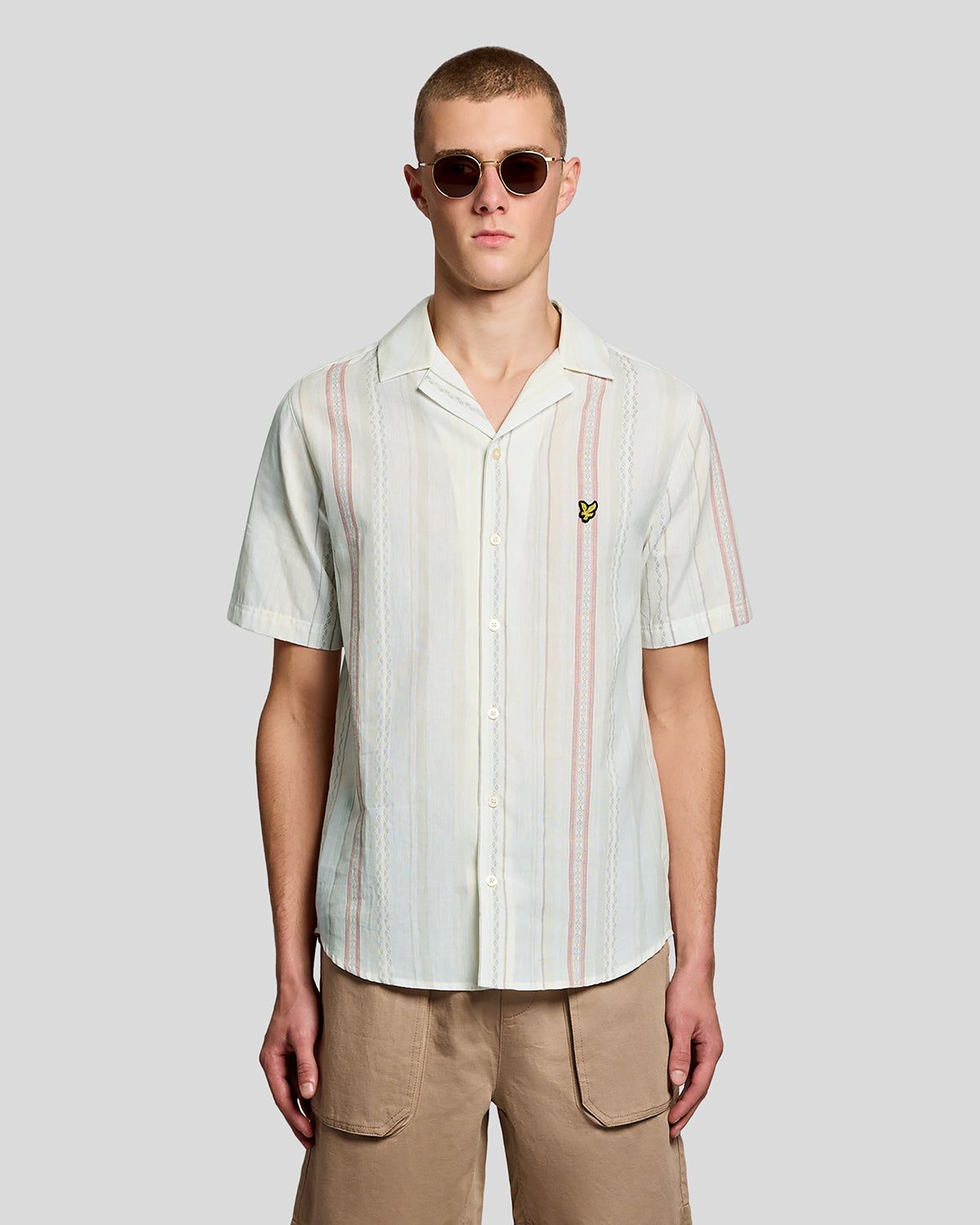 Short Sleeve Zig Zag Stripe Shirt