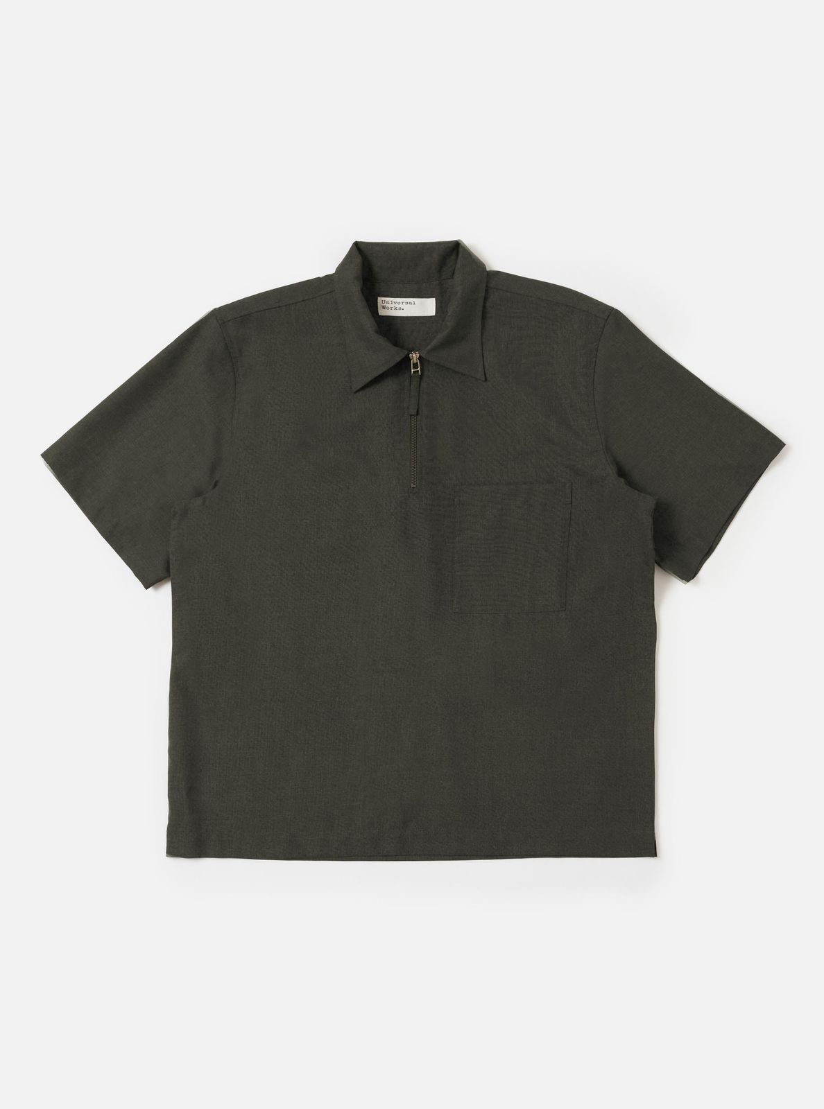 Olive Marl Tropical Suiting Ewan Shirt