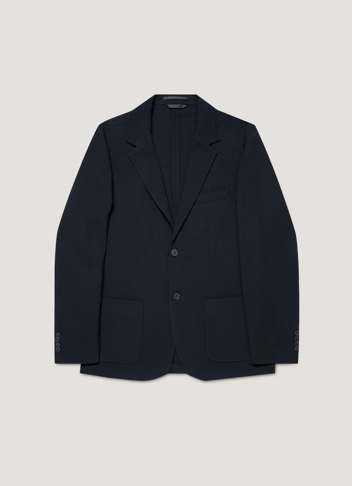 Men's Textured Wool Blazer in Navy