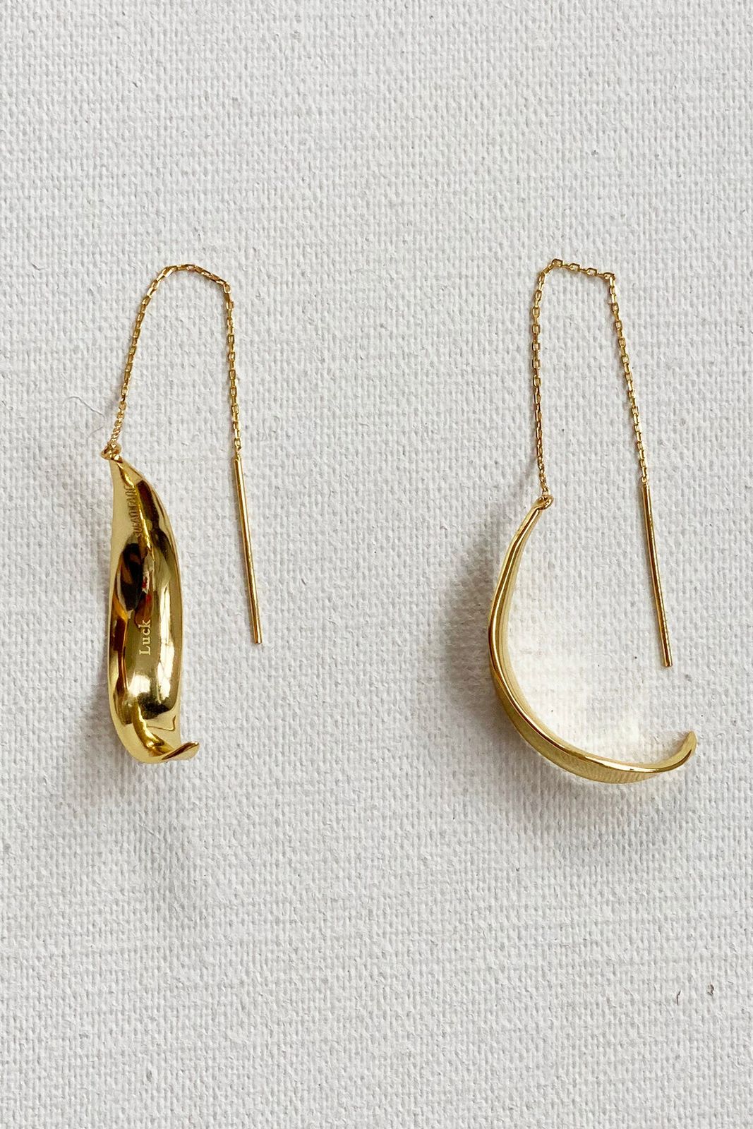 Golden Luck Chime Leaf Earring