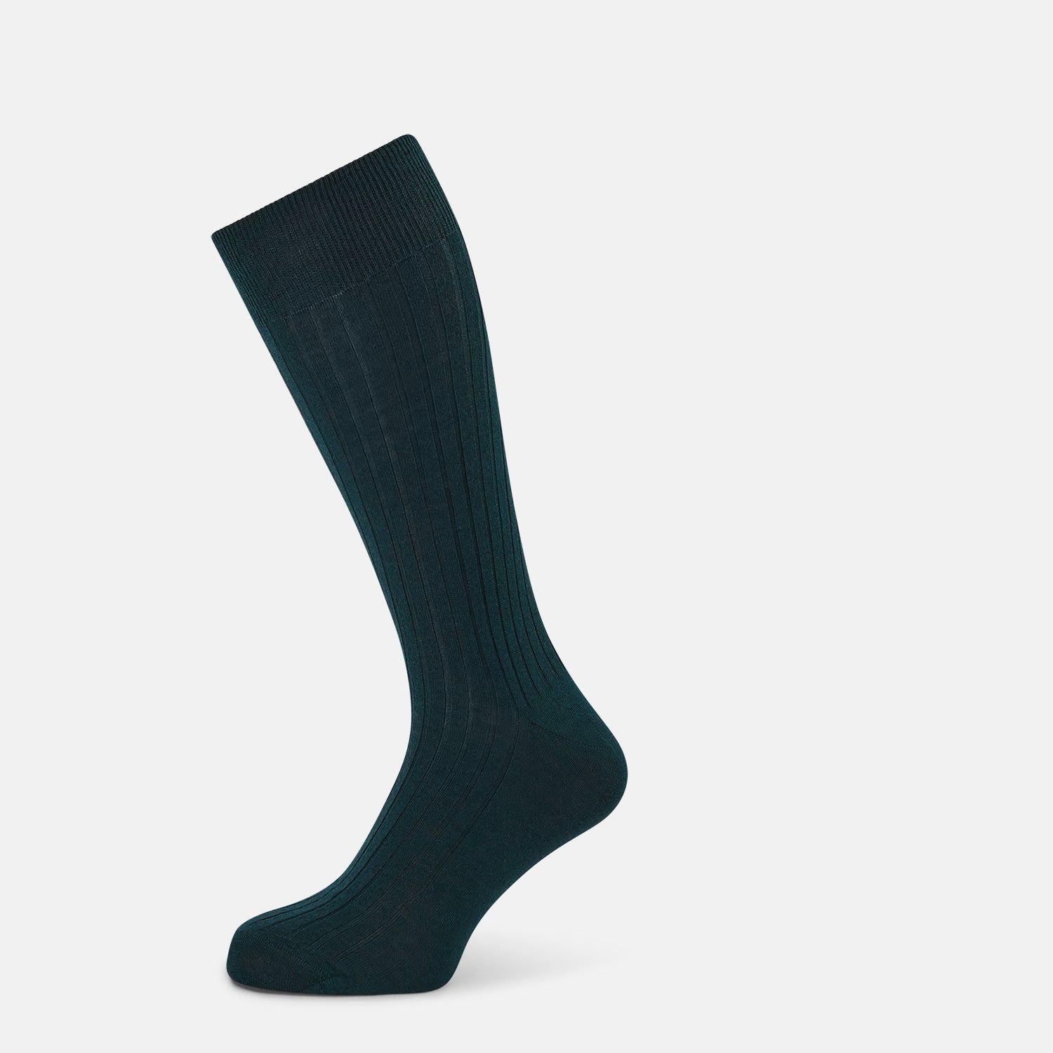 Forest Green Cashmere Silk Mid-length Socks