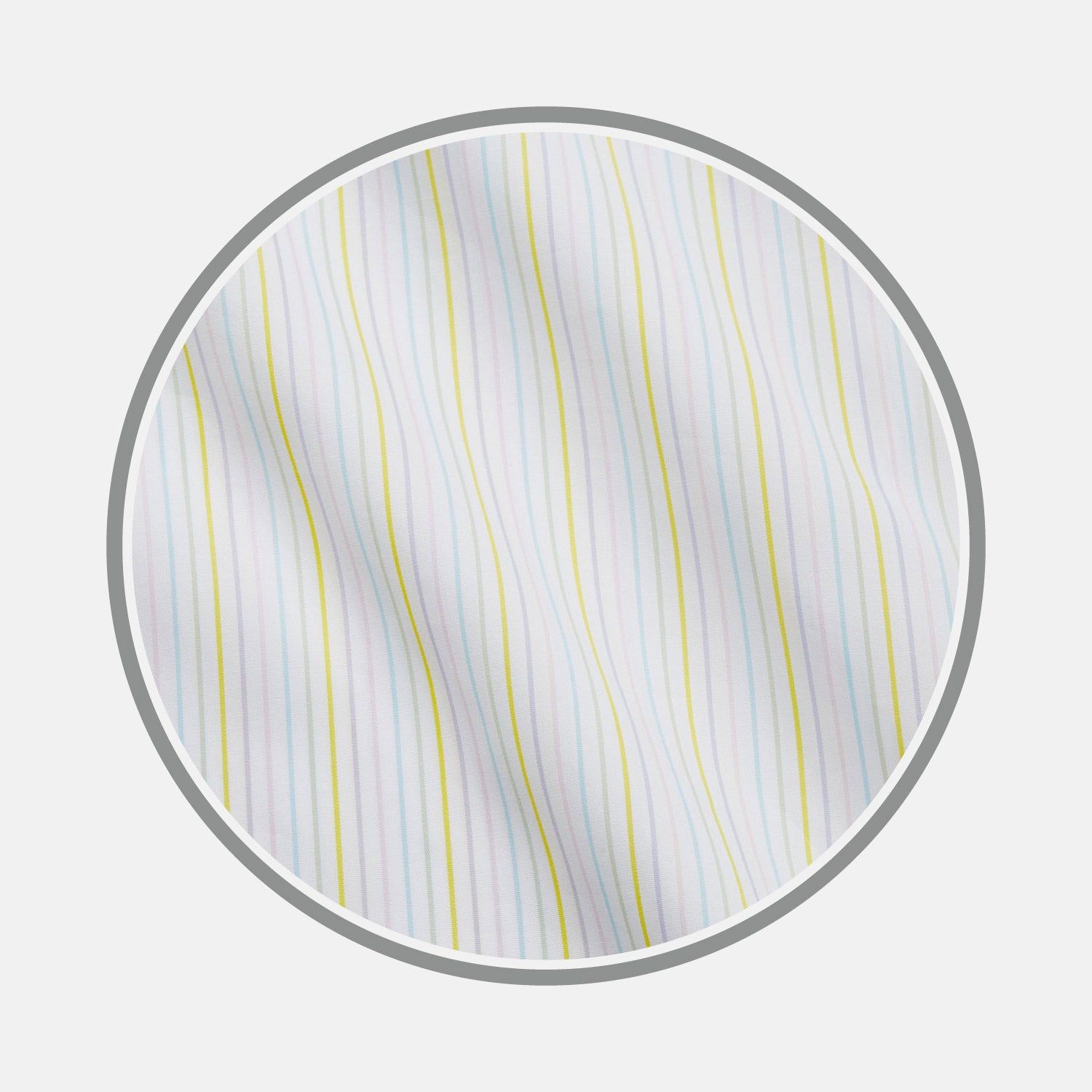 Yellow Multi Stripe Cotton Fabric