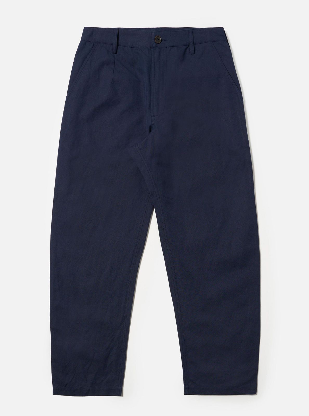 Navy Linen Slub Weave Dizzy Trouser