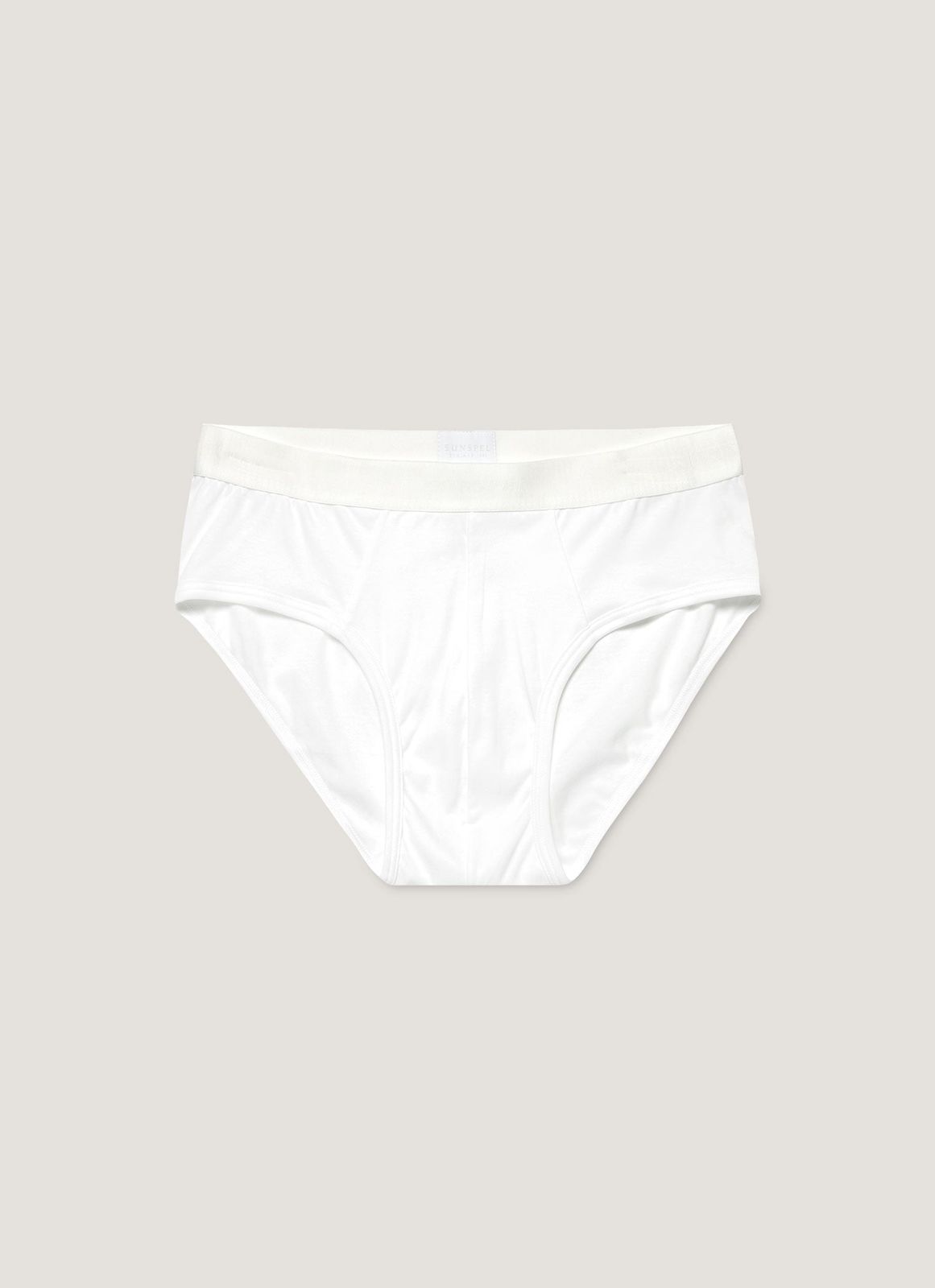 Men's Sea Island Cotton Briefs in White