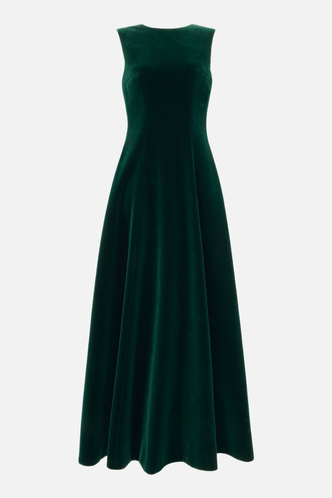 Nodin Dress in Green Velvet