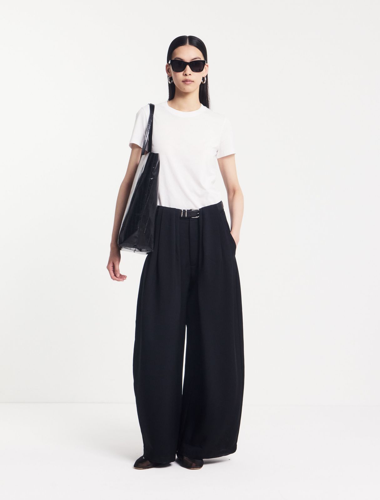 Juniper Pleated Trouser in Black
