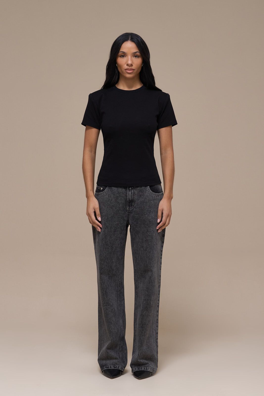 WANDER STRAIGHT LEG JEANS WITH ADJUSTABLE WAIST | DARK WASH DENIM