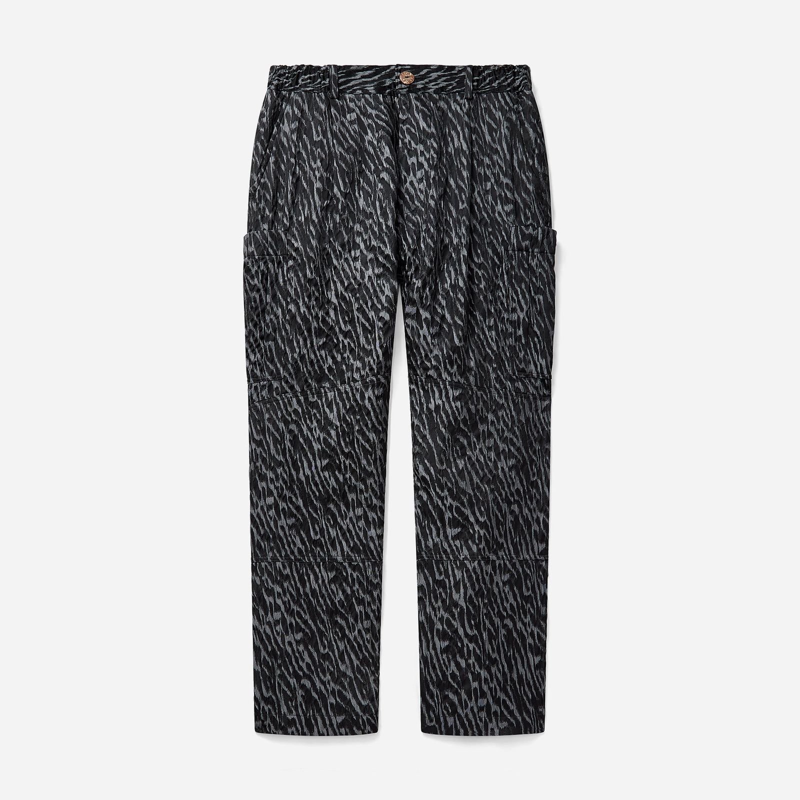 Black & Silver Cargo Trousers