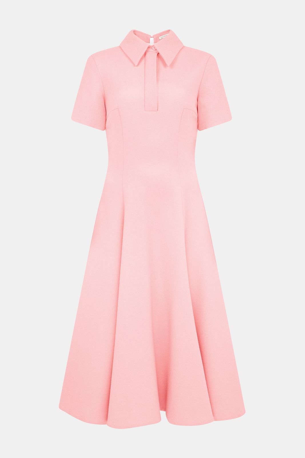 Feliciana Dress In Pink Sorbet Single Wool Crepe