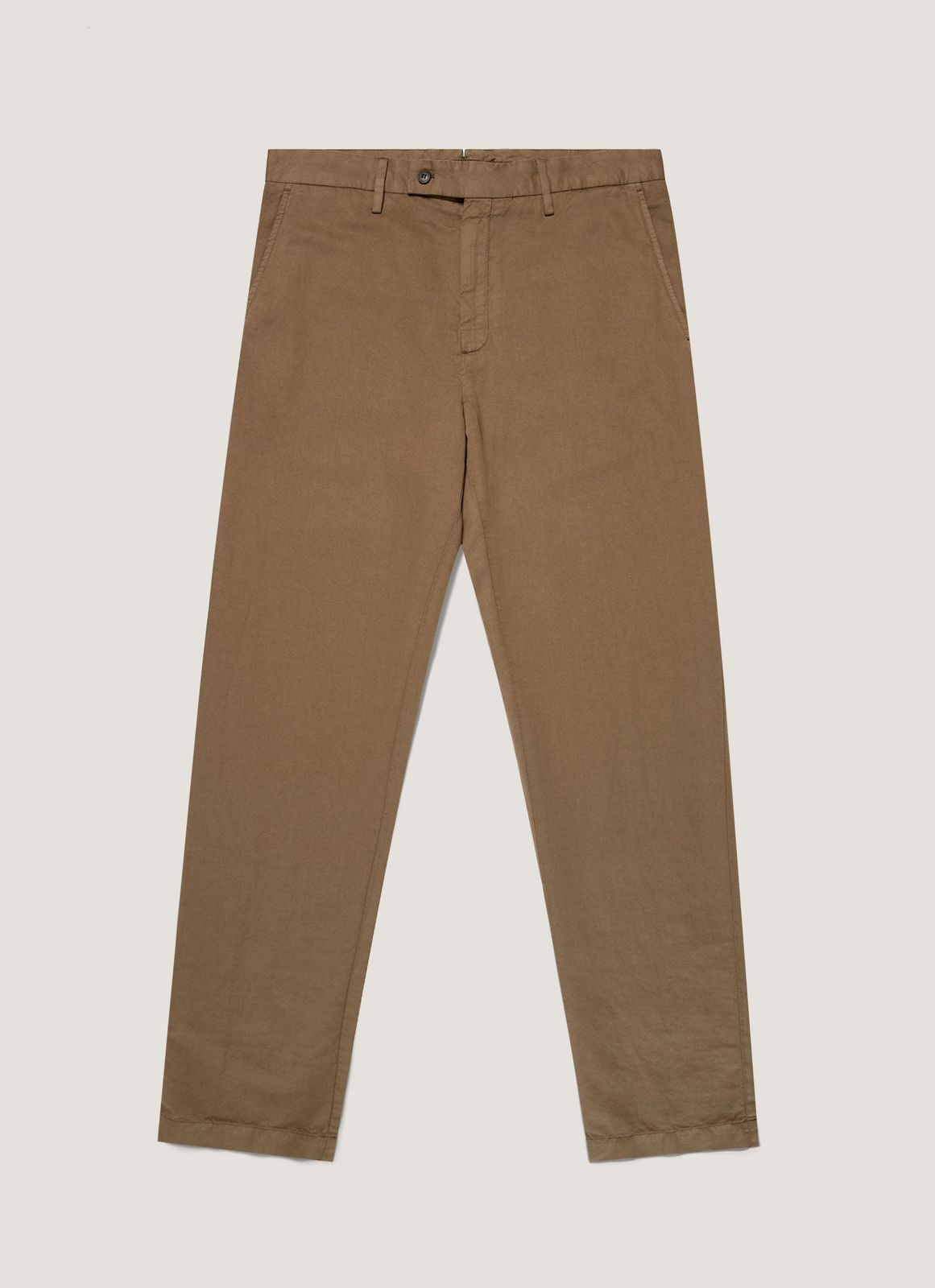 Men's Cotton Linen Trouser in Dark Cedar