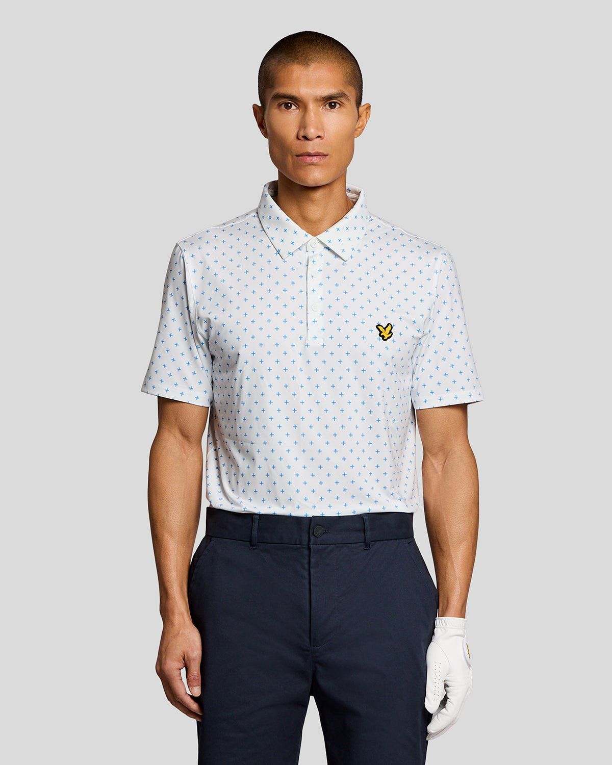 Cross Print Polo Shirt