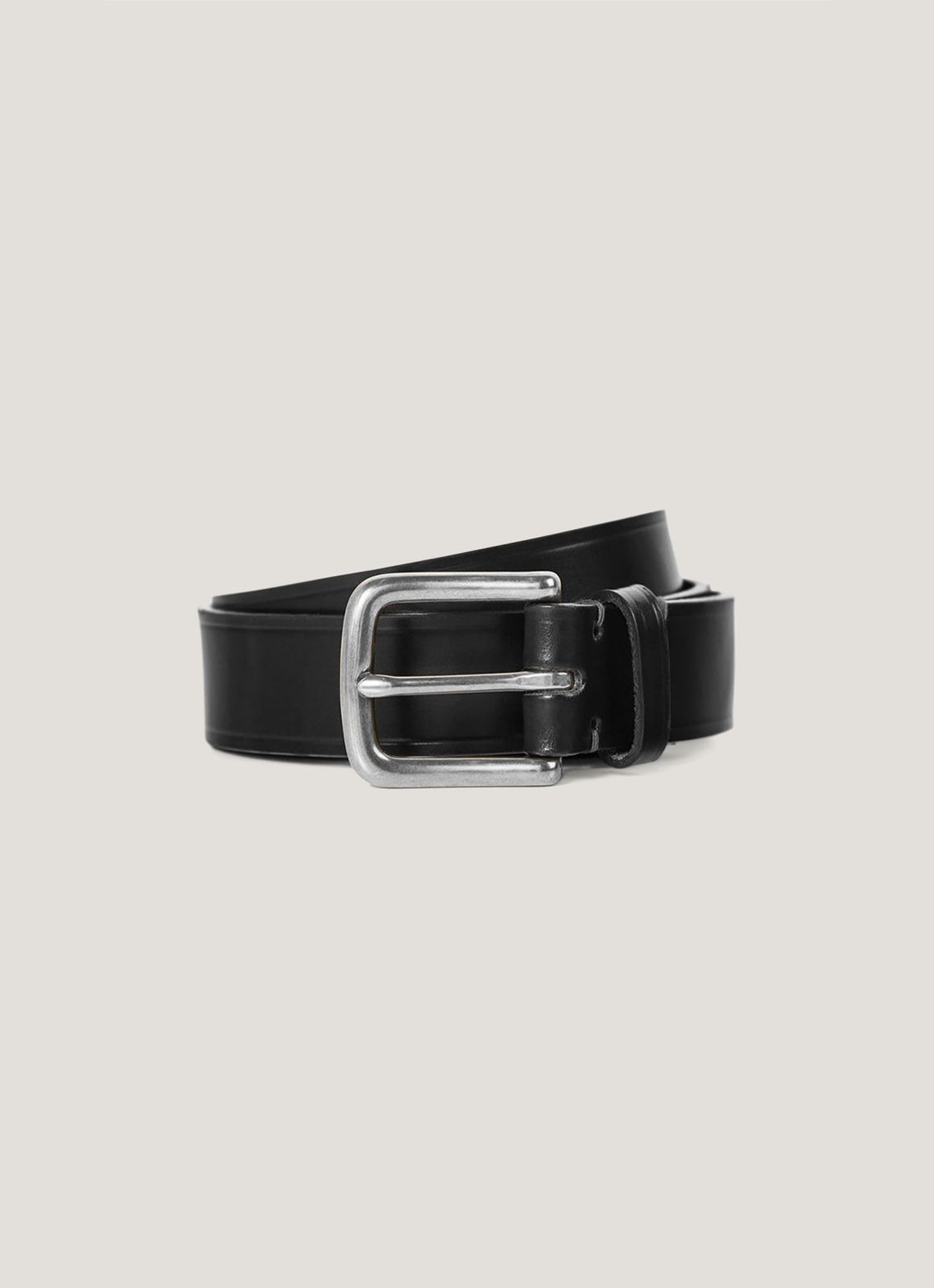 Men's Leather Belt in Black