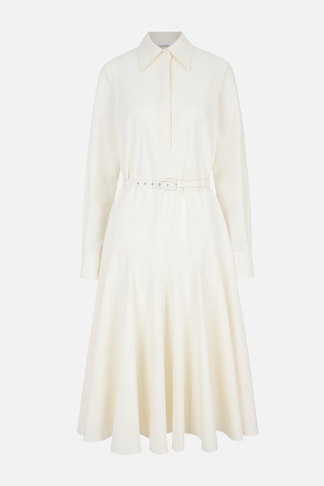 Marione Dress in Ivory Summer Wool