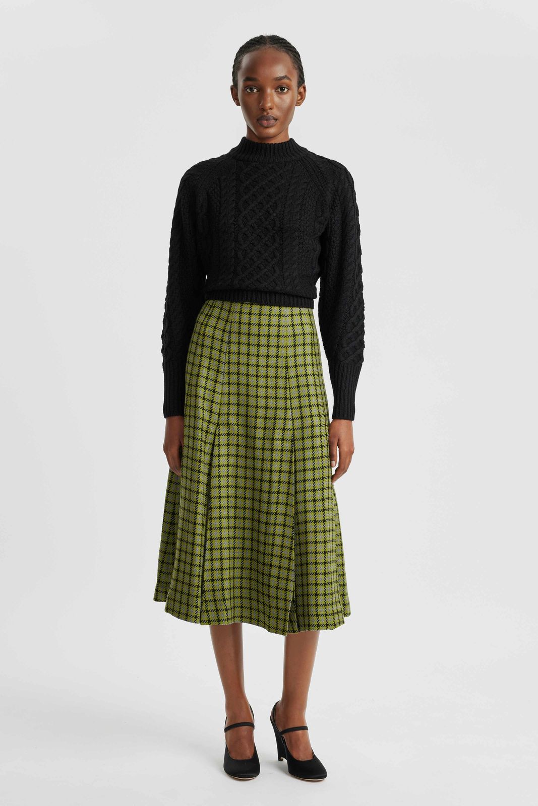 Emory Black Cable Knit Jumper