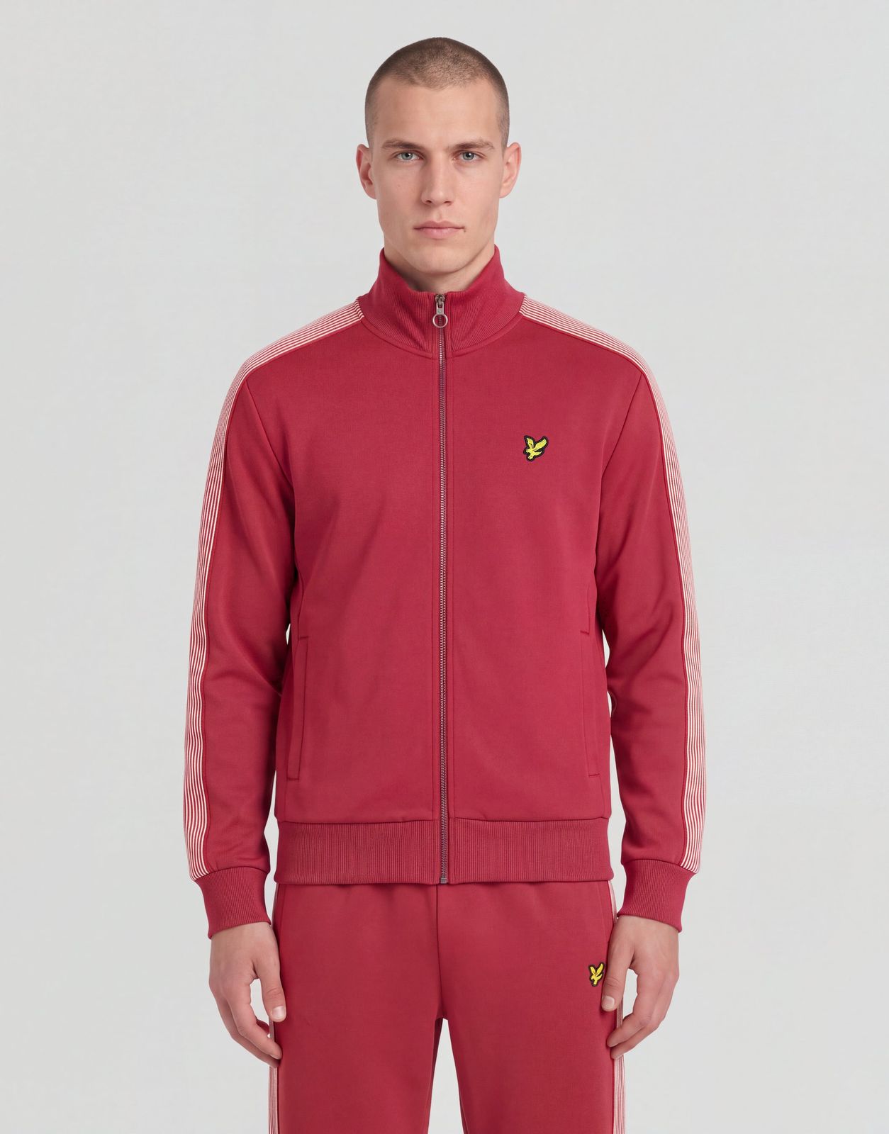 Sports Striped Taped Track Jacket