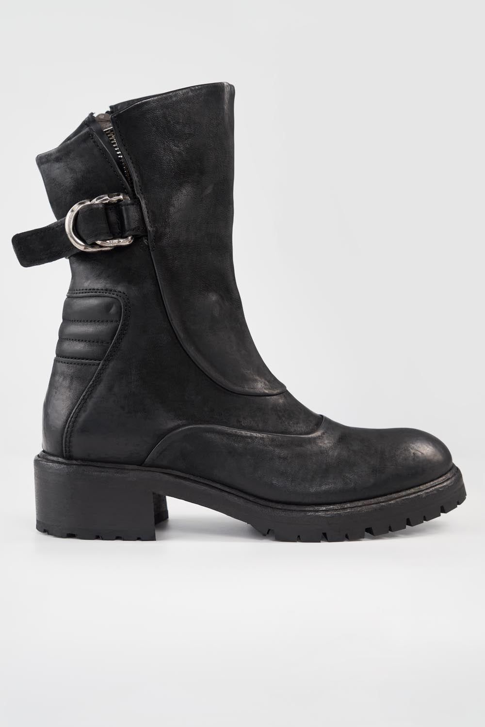 RADNOR matte-black buckle bikers.