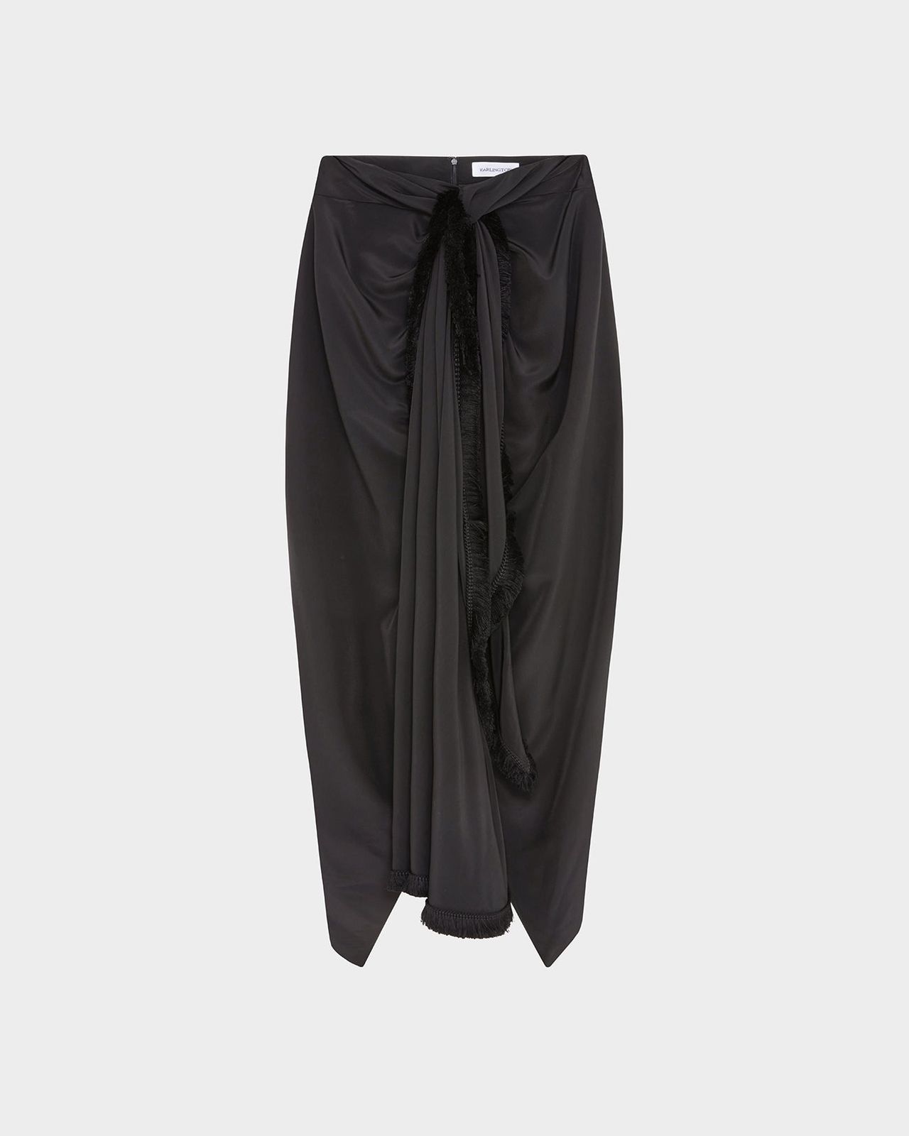 Tanaro Midi Skirt in Flat Satin
