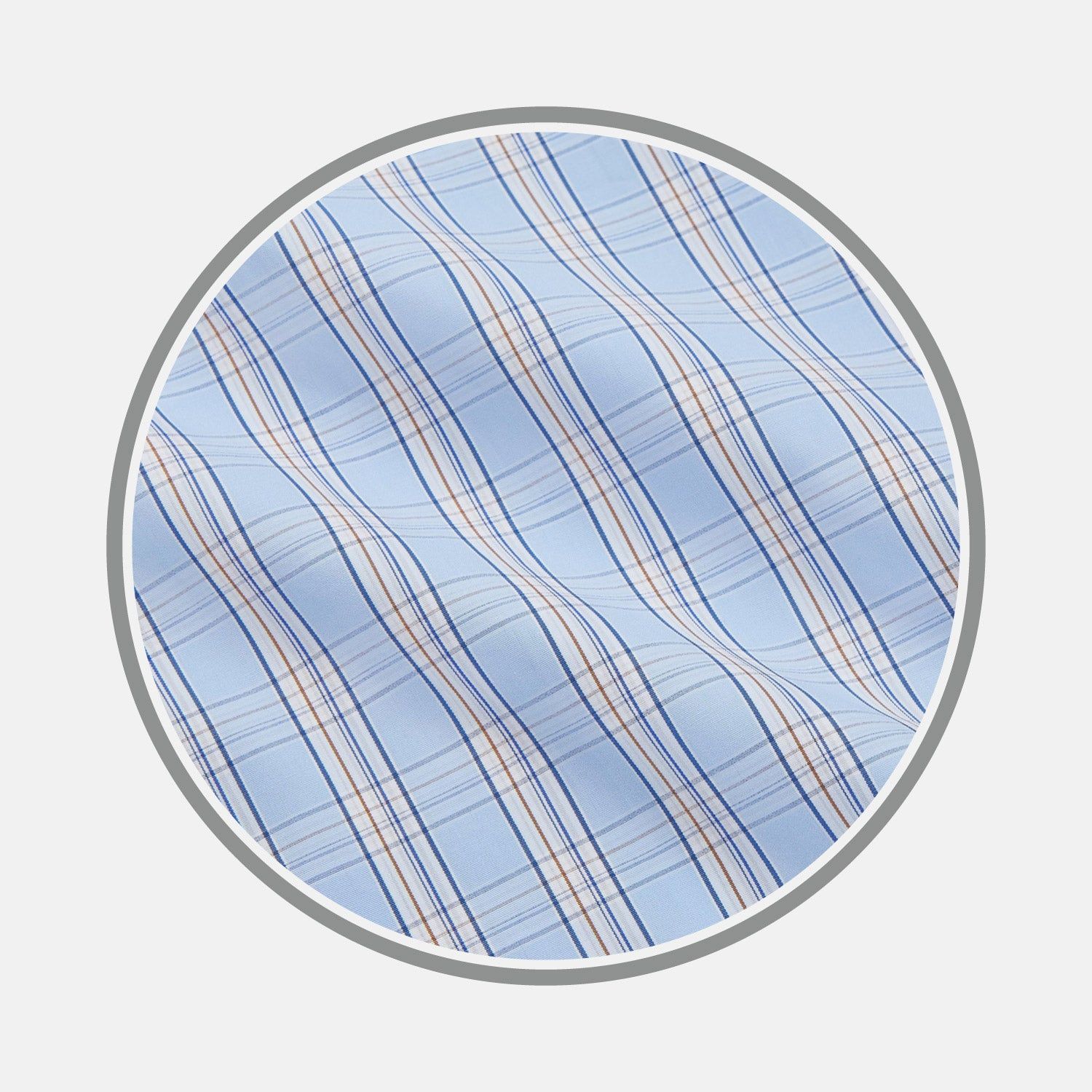Pale Blue Multi-check Cotton Fabric