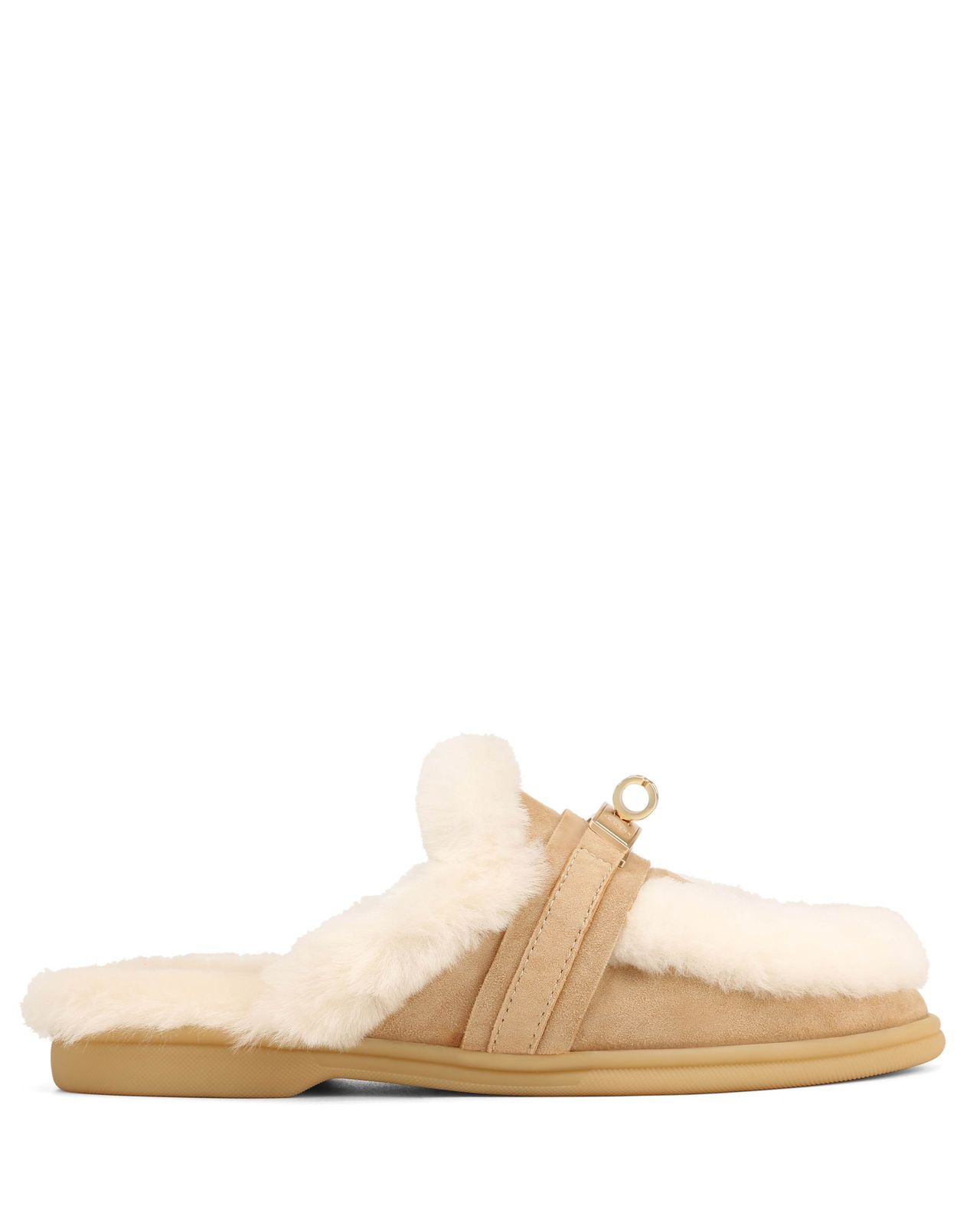 Jen Fur Sand Stone Suede