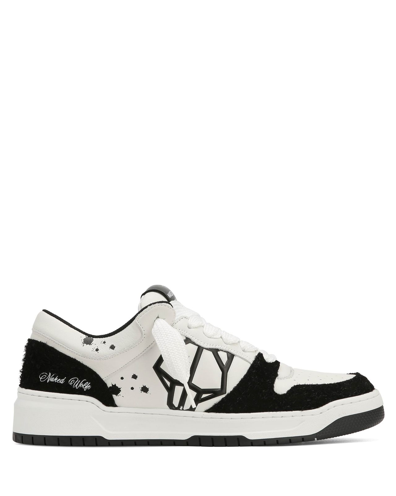 CM-00 White Lth / Hairy Black Suede Combo