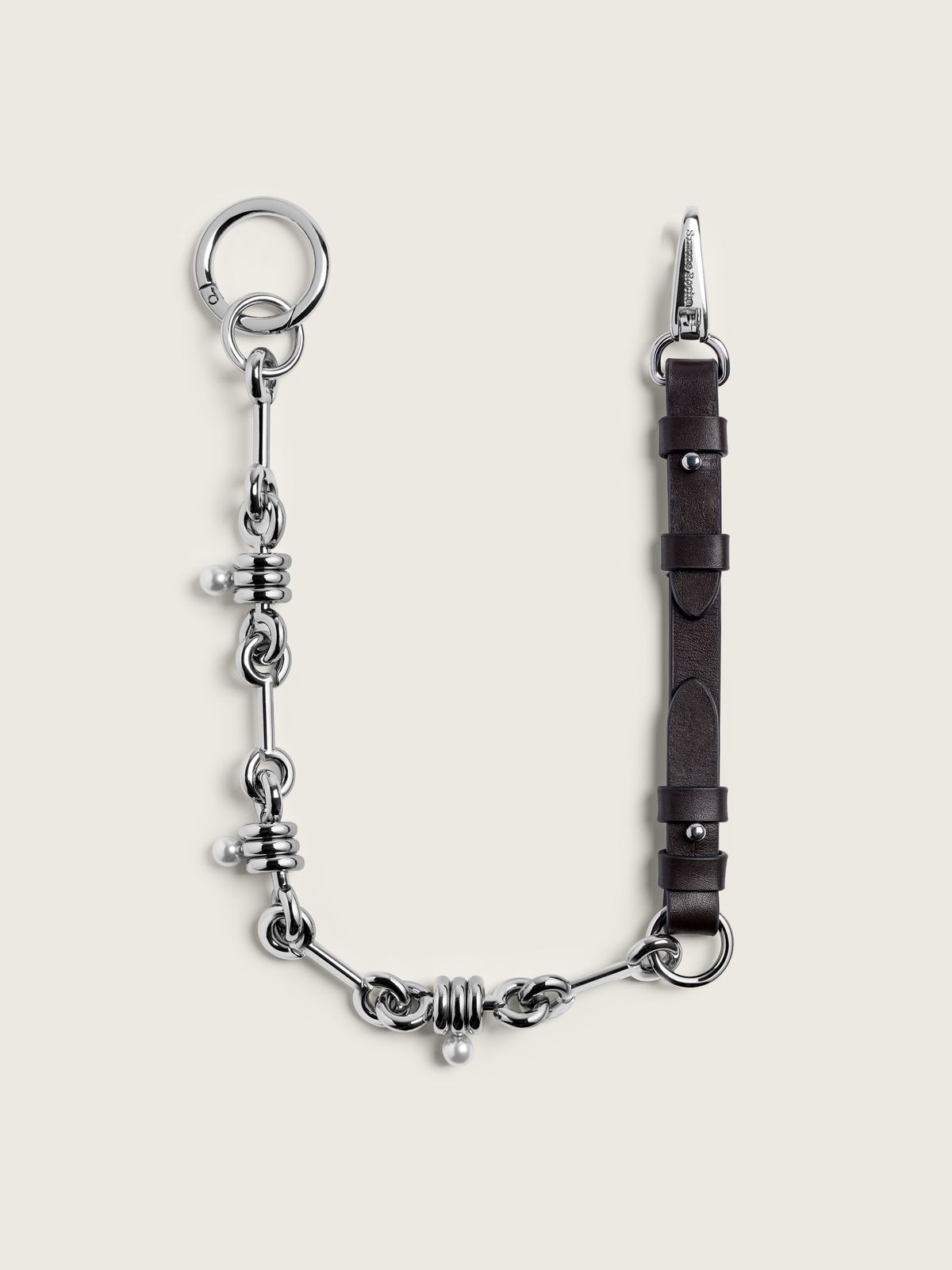 Bridle Stacked Link Pearl Chain Wallet Chain