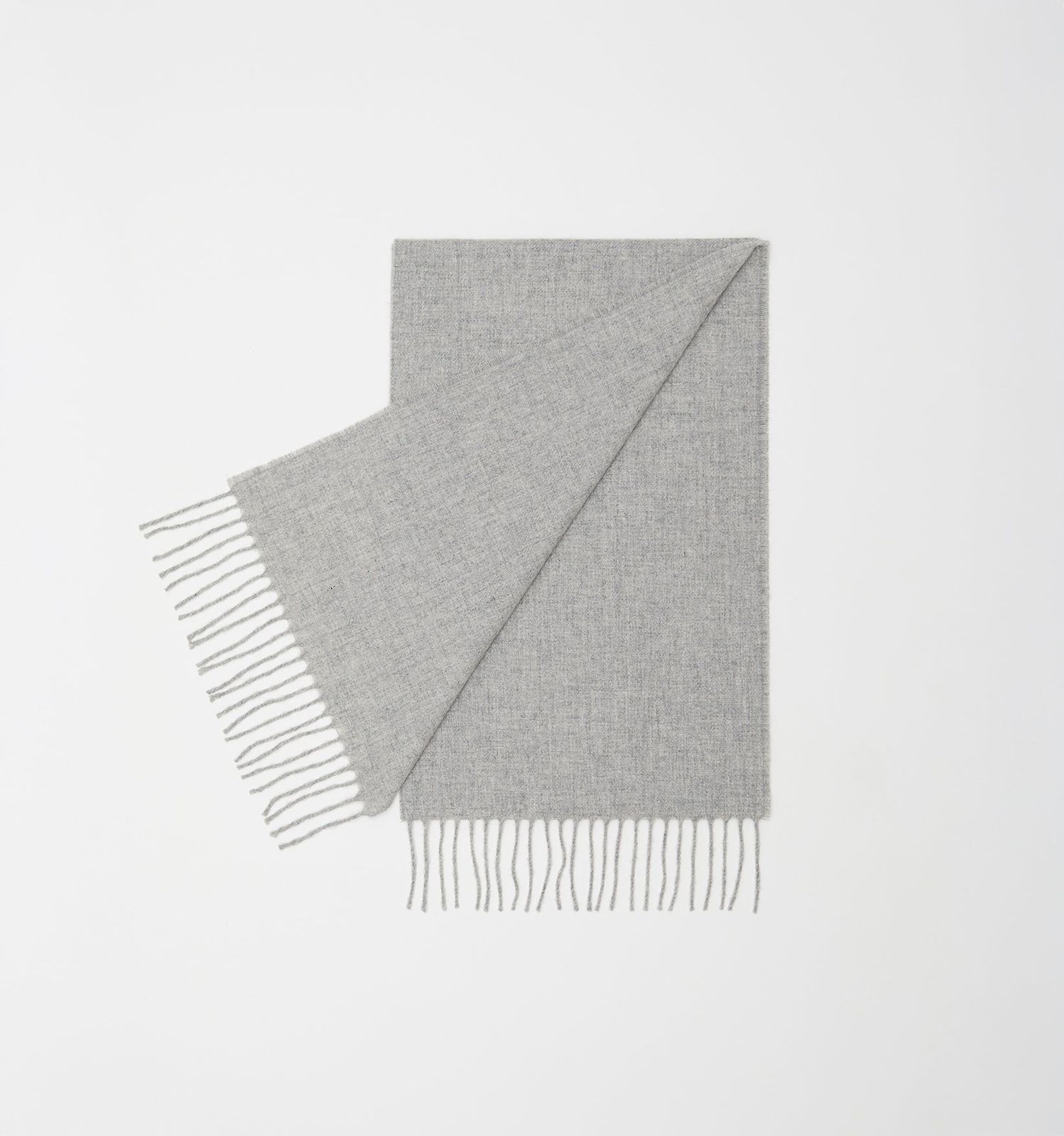 LIGHT GREY LAMBSWOOL SCARF
