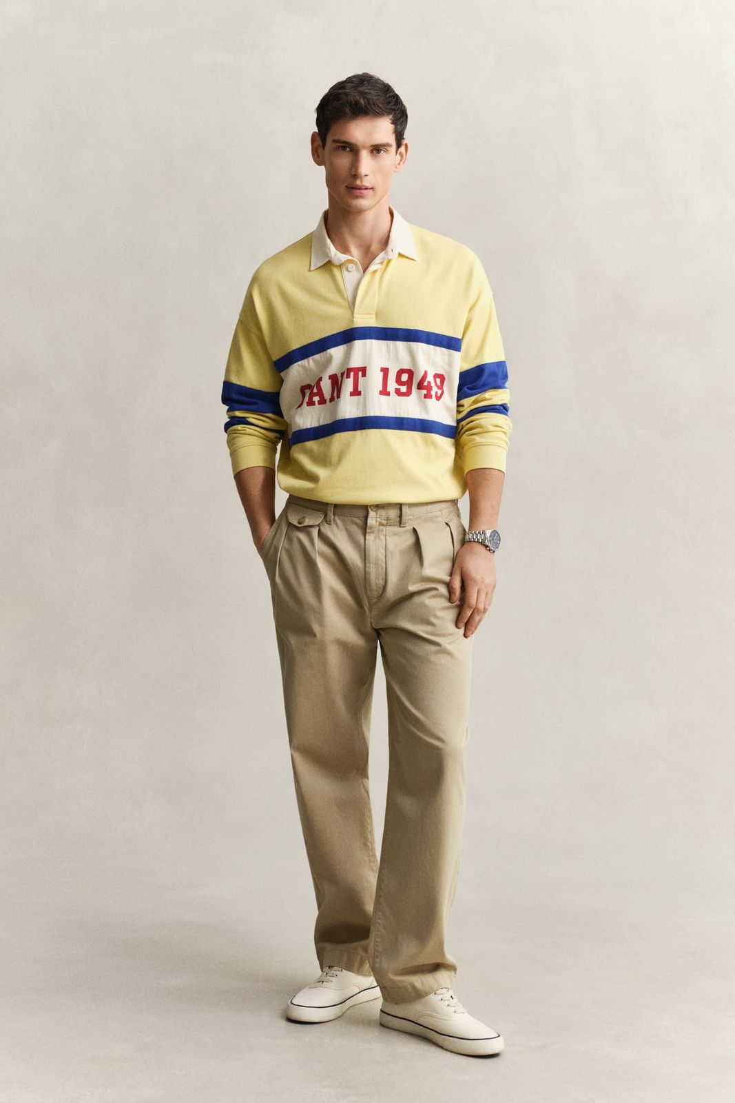 Cotton Twill Chinos - EVENING BLUE